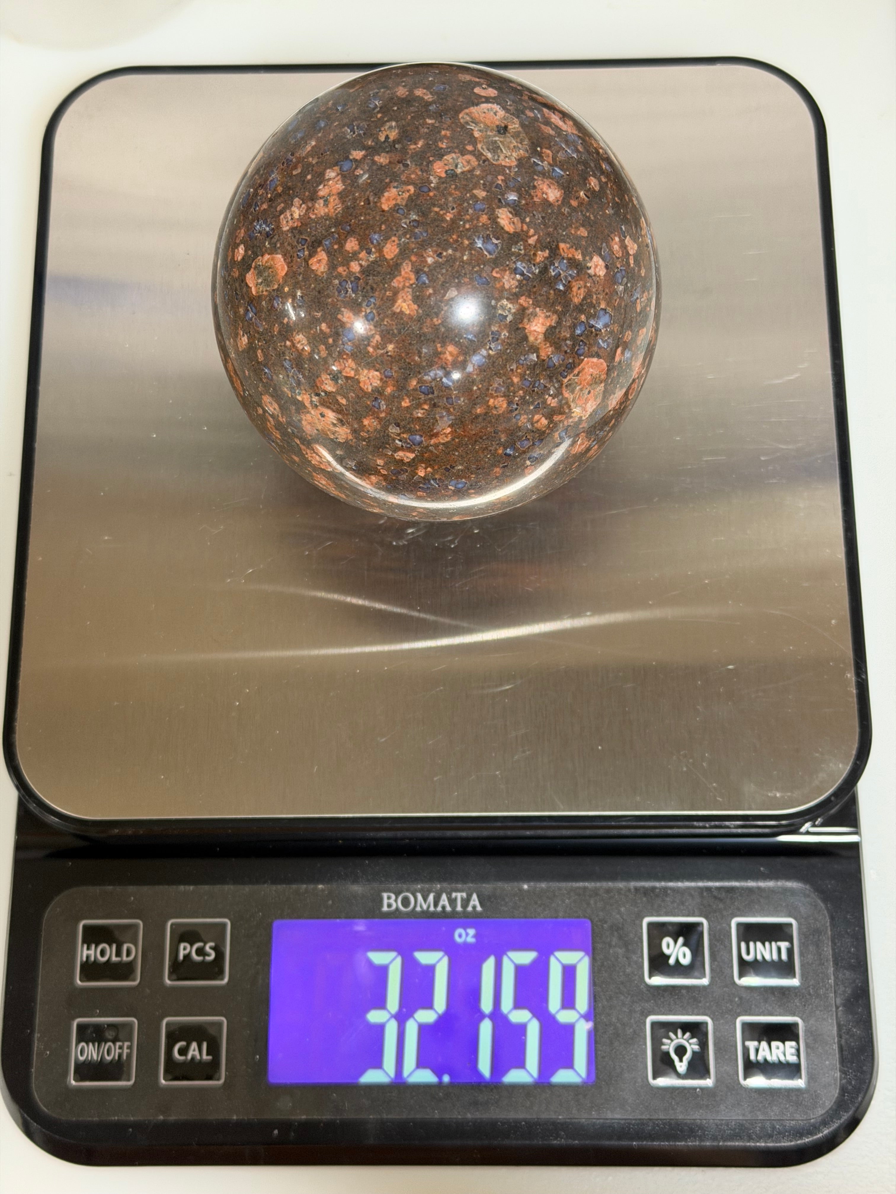 Texas Llanite Sphere – Large 3.43” Hand Polished Stone – 911.9 grams