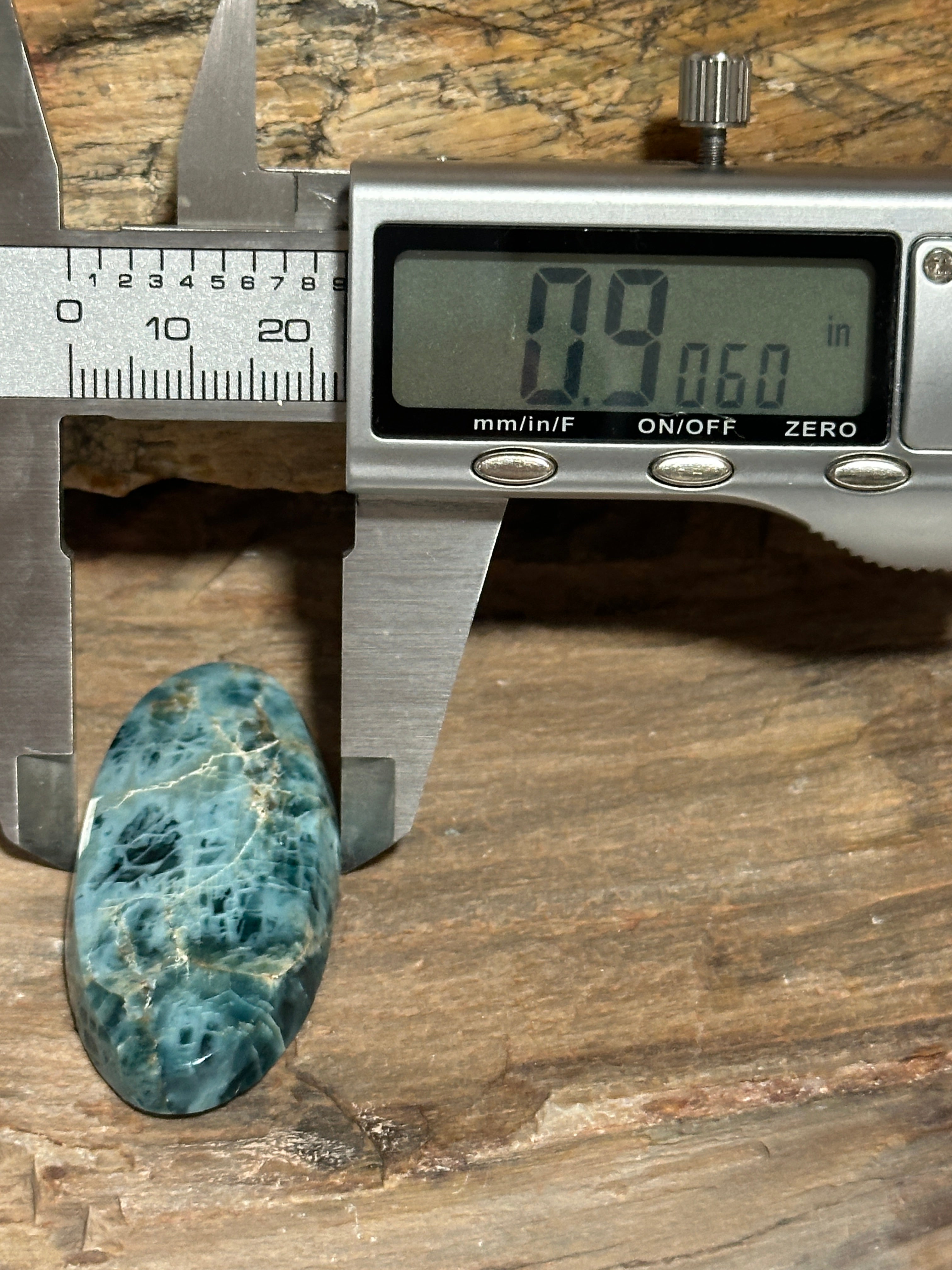 Natural Blue Apatite Cabochon-large skinny oval loose gemstone for jewelry making