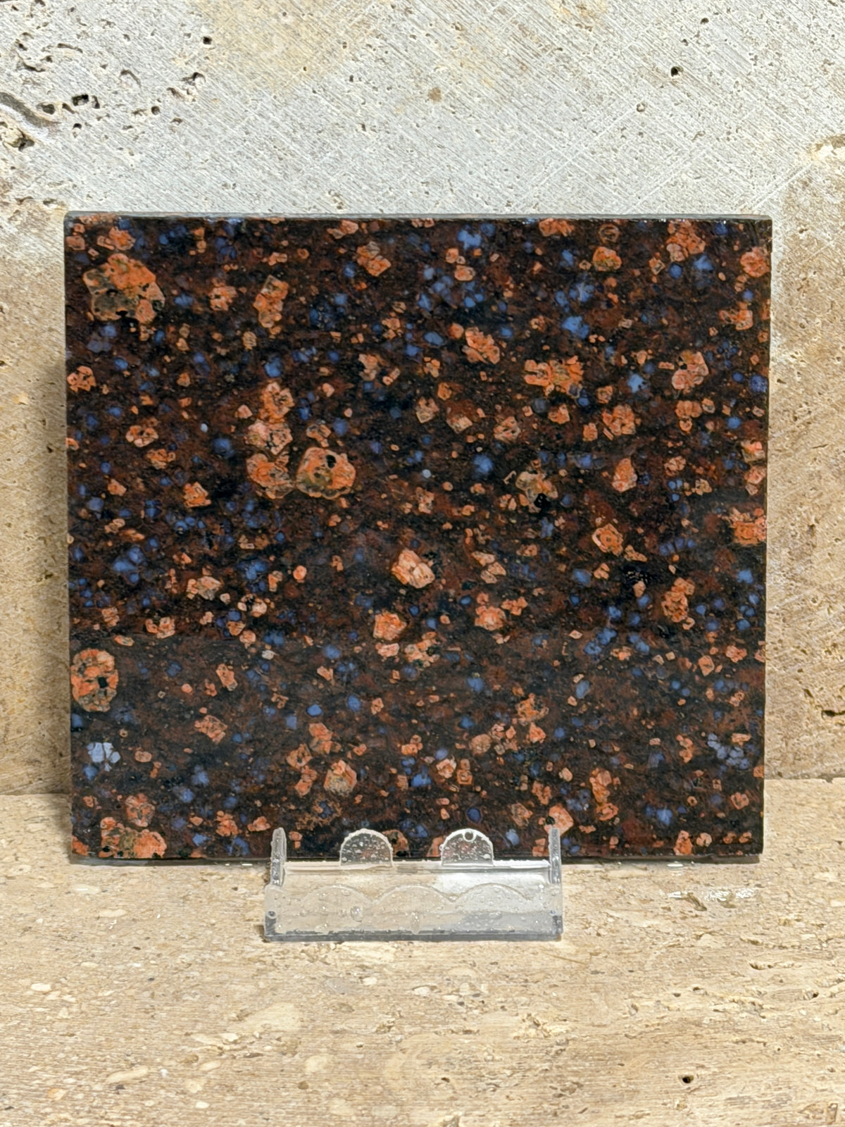 Llanite Slab-Texas Rhyolite with Blue Quartz-Unpolished Lapidary Rough