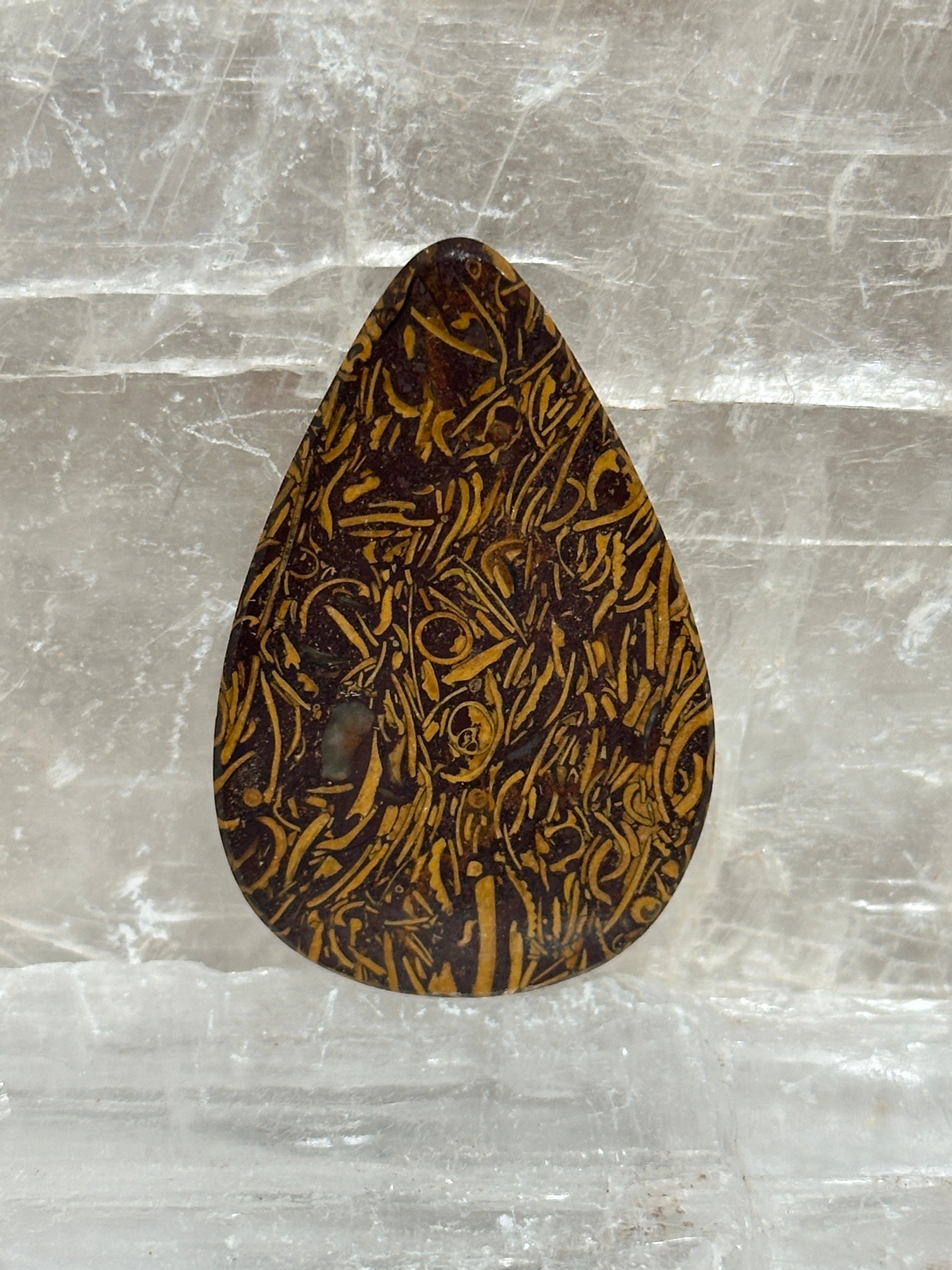 Calligraphy Stone Cabochon-large polished loose gemstone for jewelry making