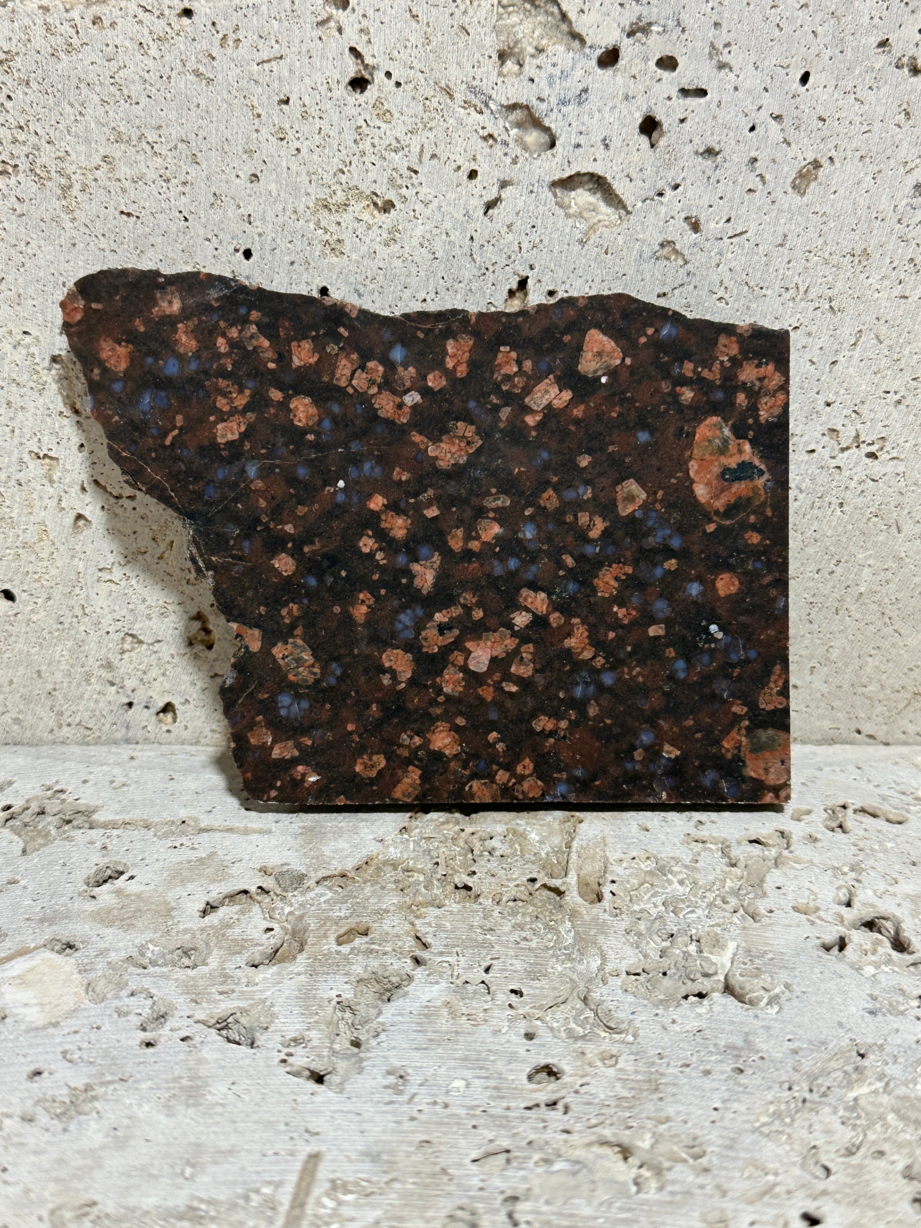 Llanite Slab-natural unpolished Rhyolite-Texas stone for lapidary use