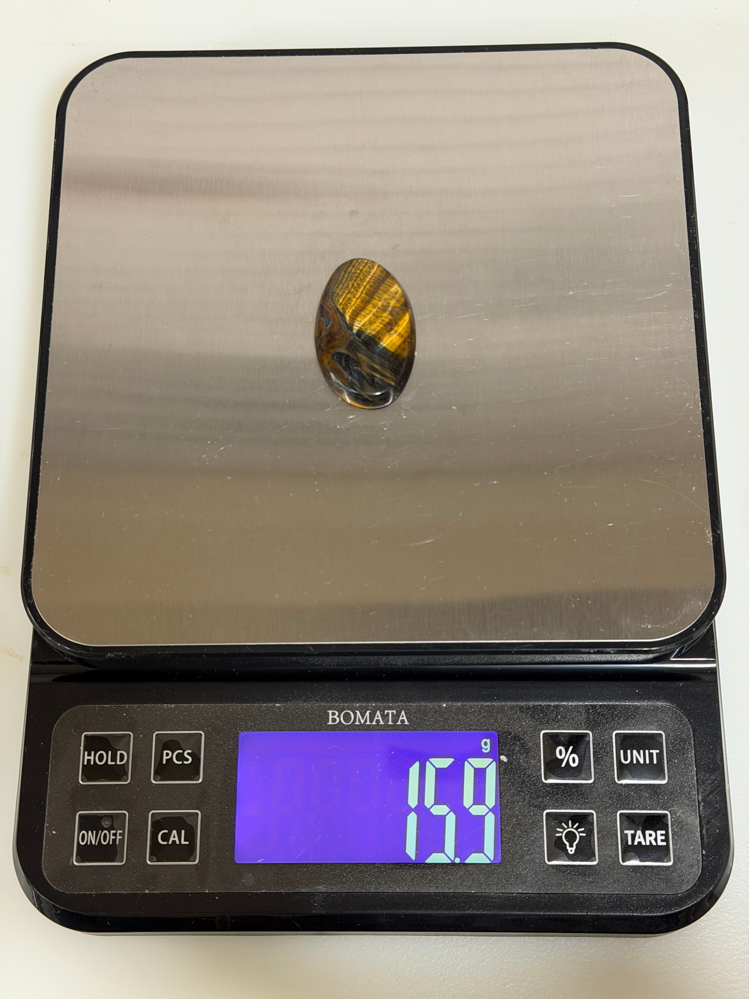 Blue Gold Tiger Eye Cabochon-Tiger Iron, Hematite & Jasper-Large Hand Cut Polished Oval-Designer Gemstone for Jewelry Making