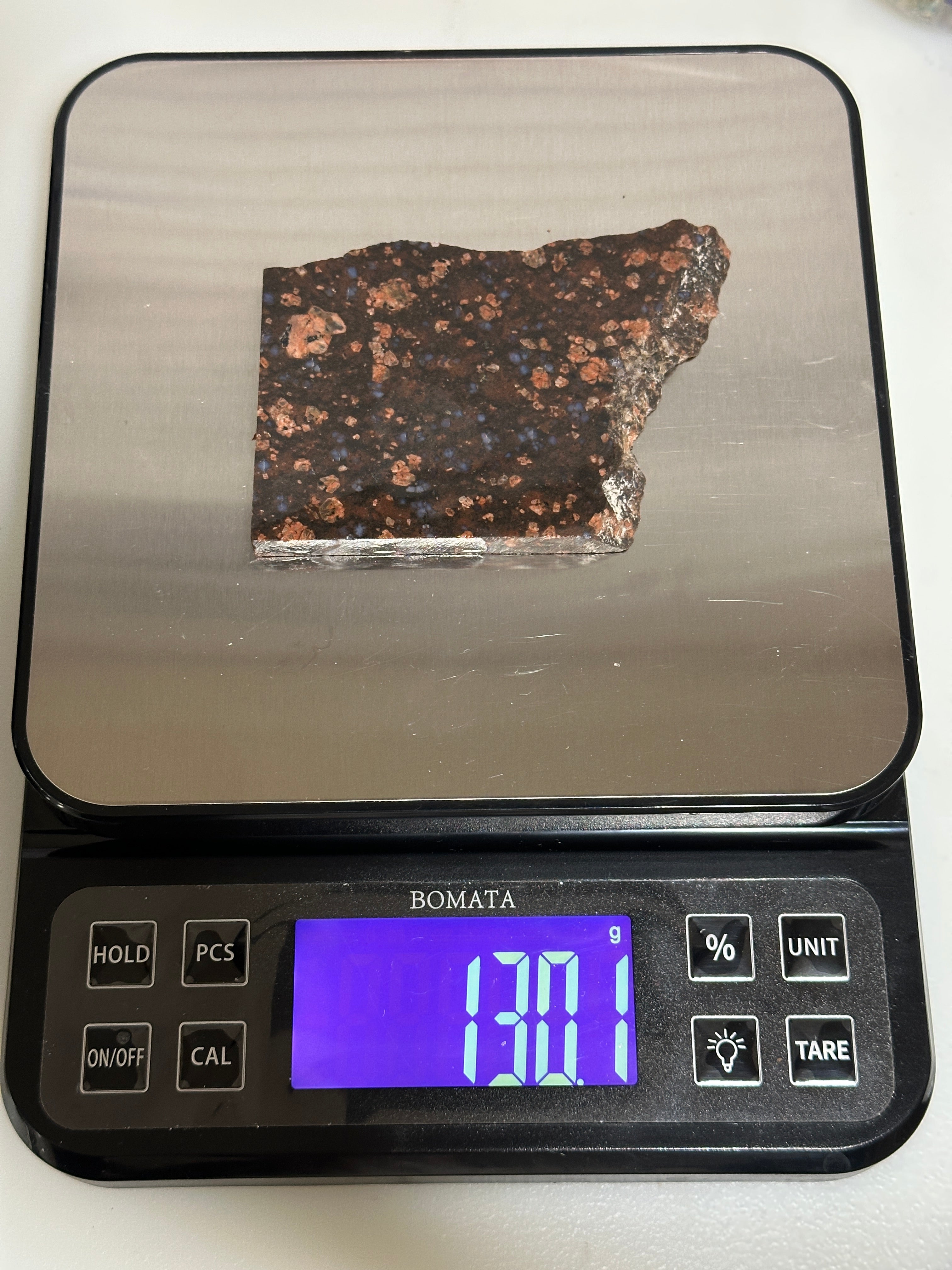 Llanite Slab-natural unpolished Rhyolite-Texas stone for lapidary use