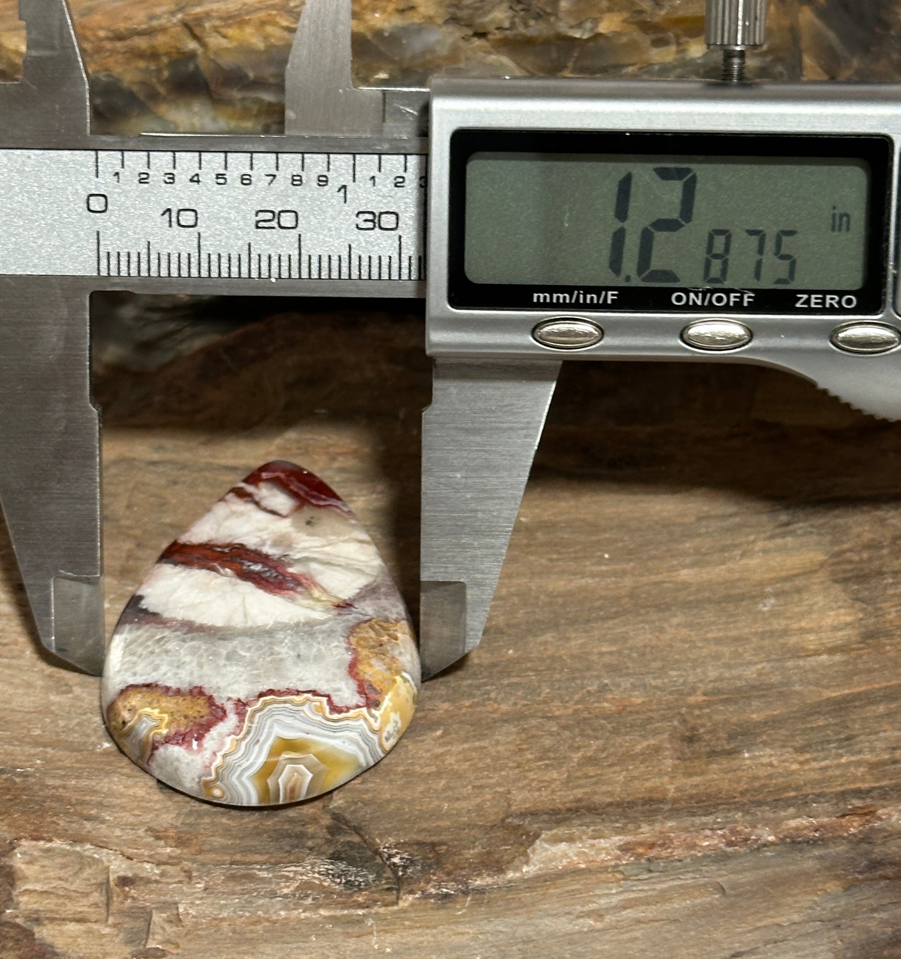 Crazy Lace Agate Cabochon-large loose teardrop gemstone for jewelry making