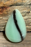 Green Banded Calcite Cabochon with Brown Aragonite-loose polished gemstone for jewelry making