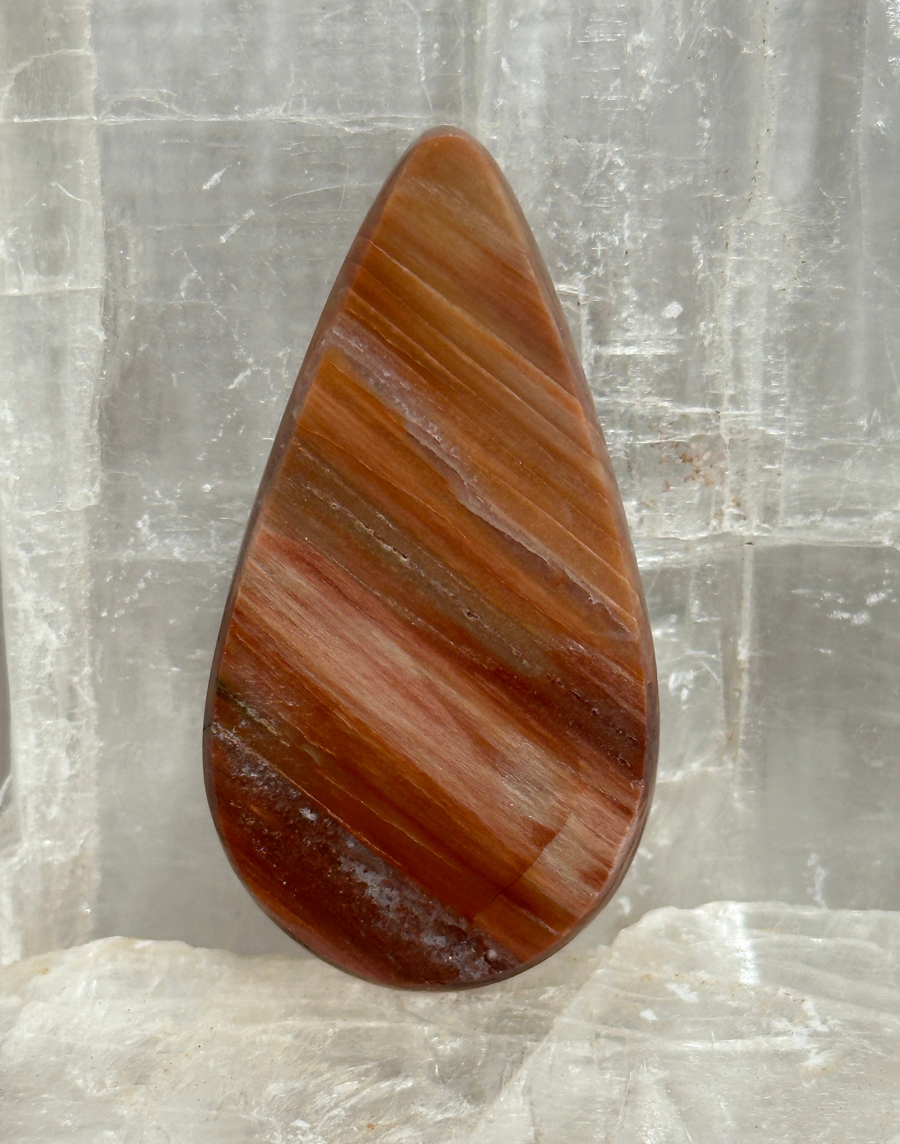 Petrified Wood Cabochon-Jasperized rough front large loose stone for jewelry making