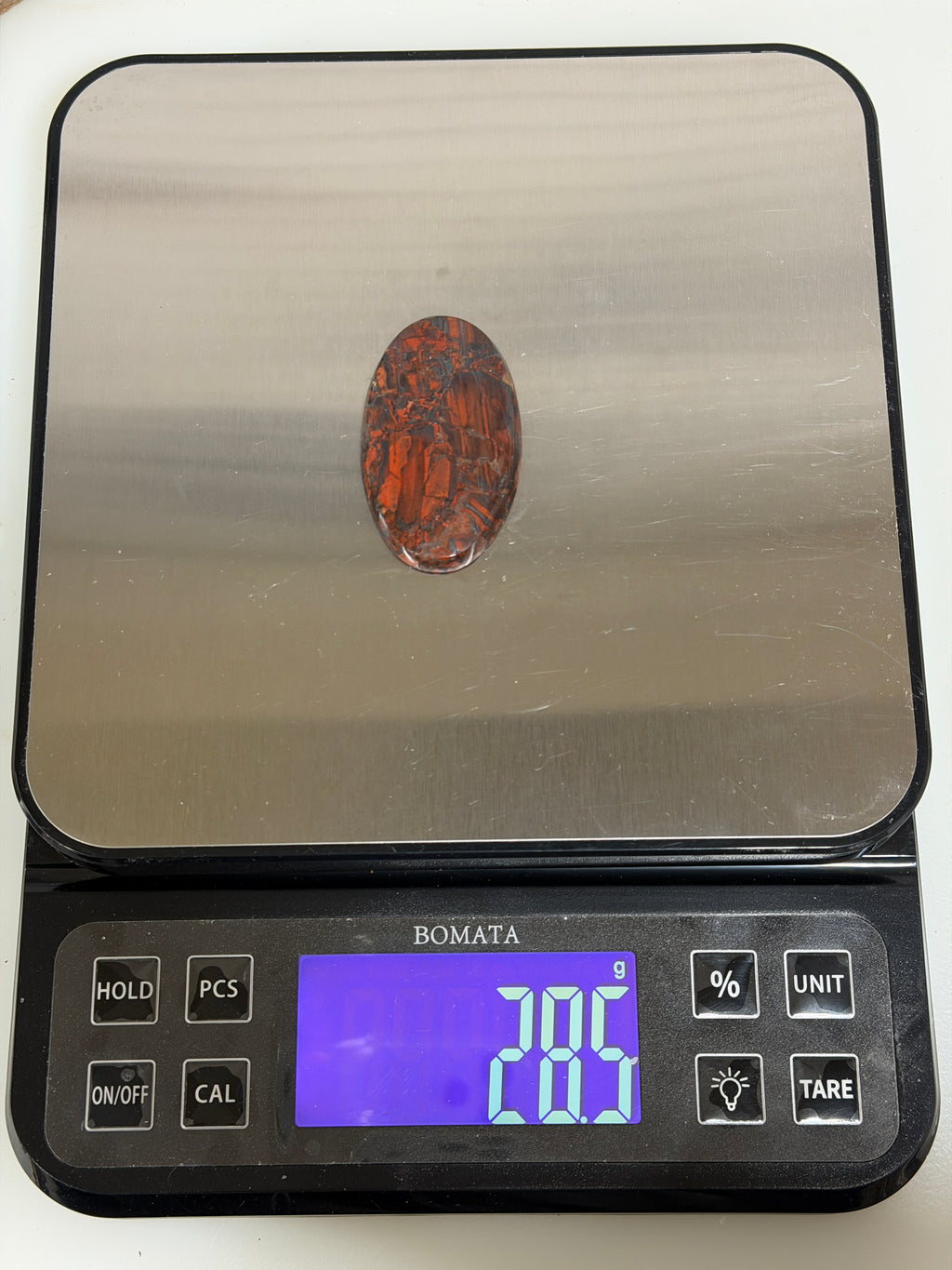 Tabu Tabu Cabochon-LARGE Brecciated Jasper Gemstone-Hand Cut Polished Designer Statement Cab for Jewelry Making