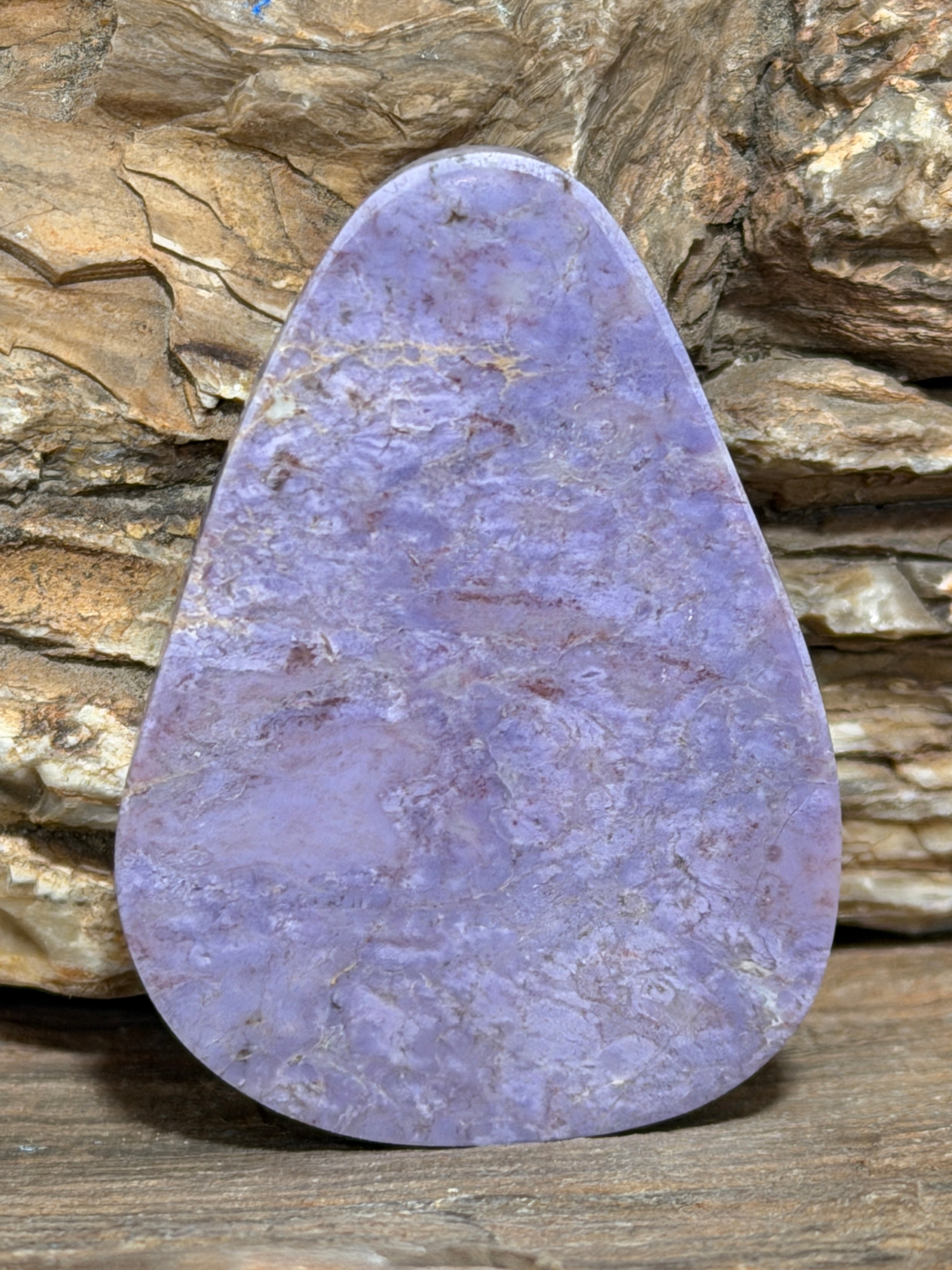 Purple Jade Cabachon-LARGE Pear-shaped Polished Natural Hand Cut Gemstone for Jewelry Making
