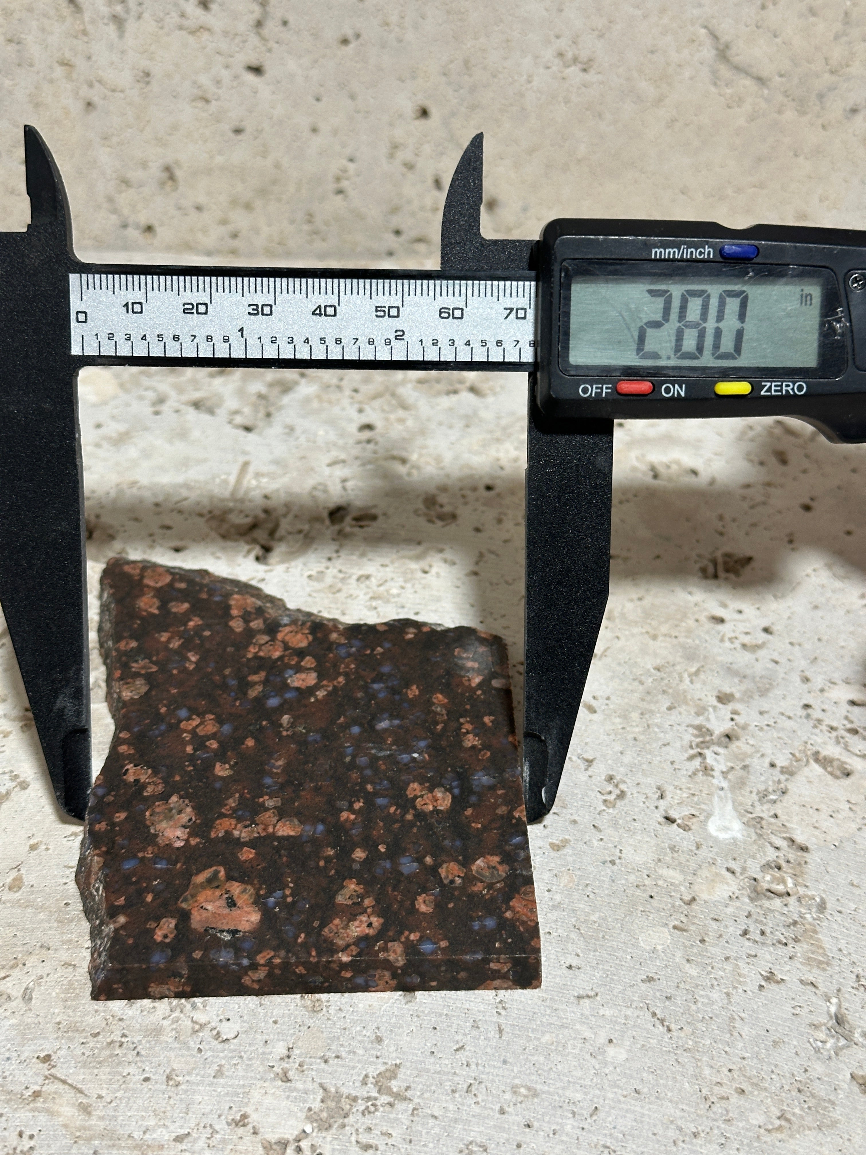 Llanite Slab-natural unpolished Rhyolite-Texas stone for lapidary use