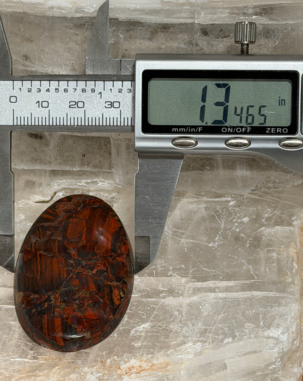 Tabu Tabu Cabochon-LARGE Brecciated Jasper Gemstone-Hand Cut Polished Designer Statement Cab for Jewelry Making