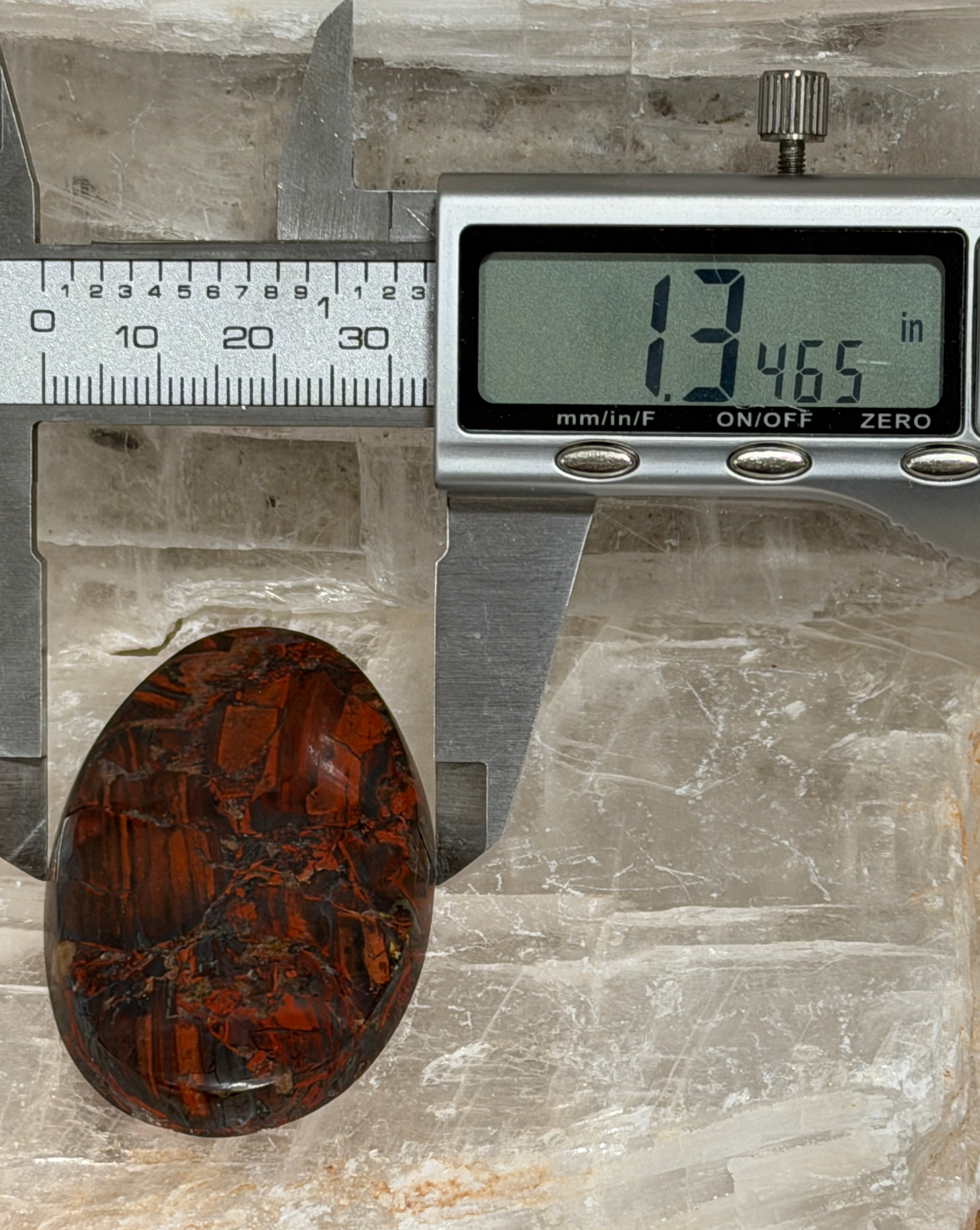 Tabu Tabu Cabochon-LARGE Brecciated Jasper Gemstone-Hand Cut Polished Designer Statement Cab for Jewelry Making