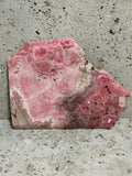 Rhodochrosite Slab-Argentina-large polished stone piece for display or lapidary material
