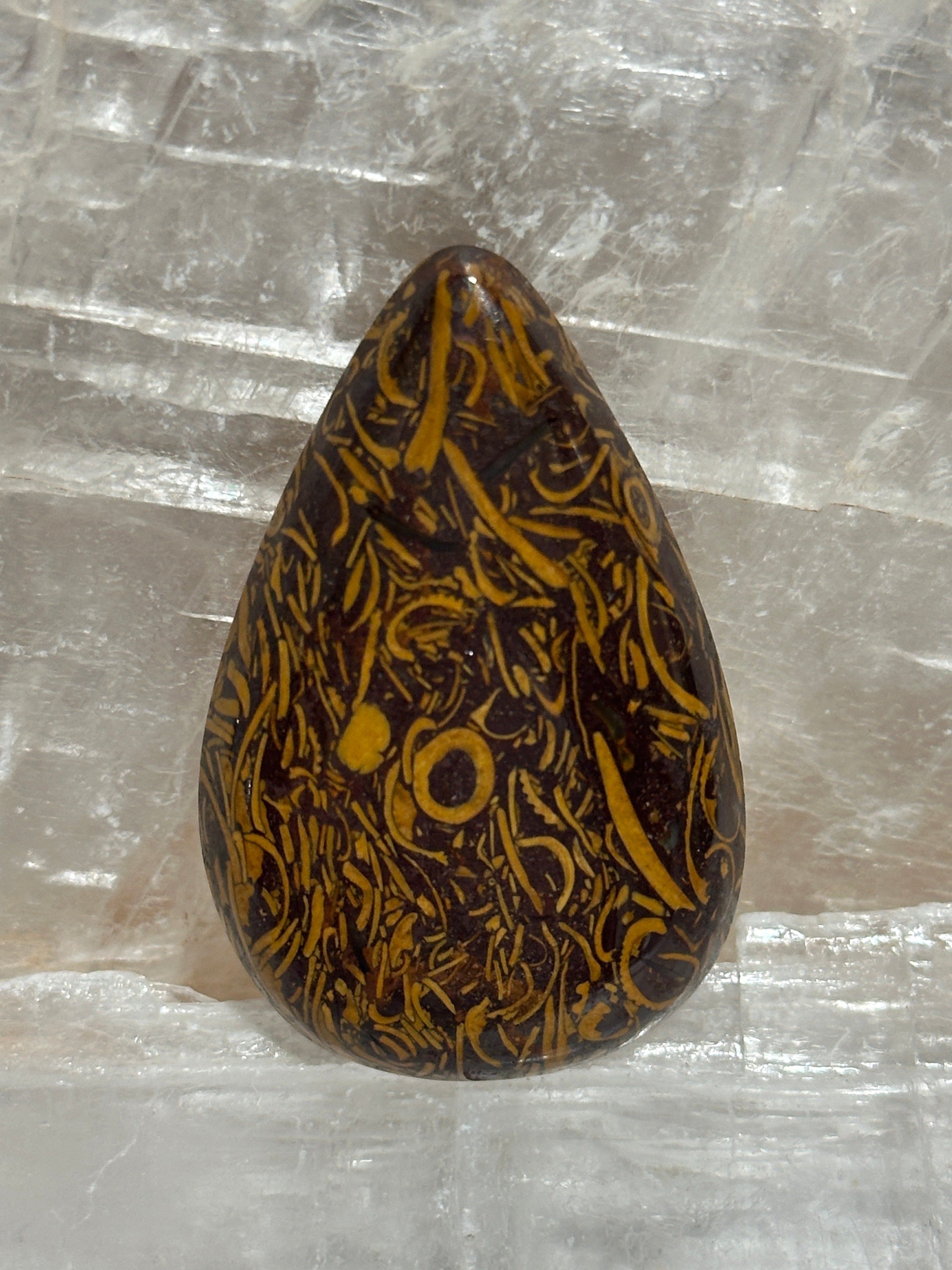 Calligraphy Stone Cabochon-large polished loose gemstone for jewelry making