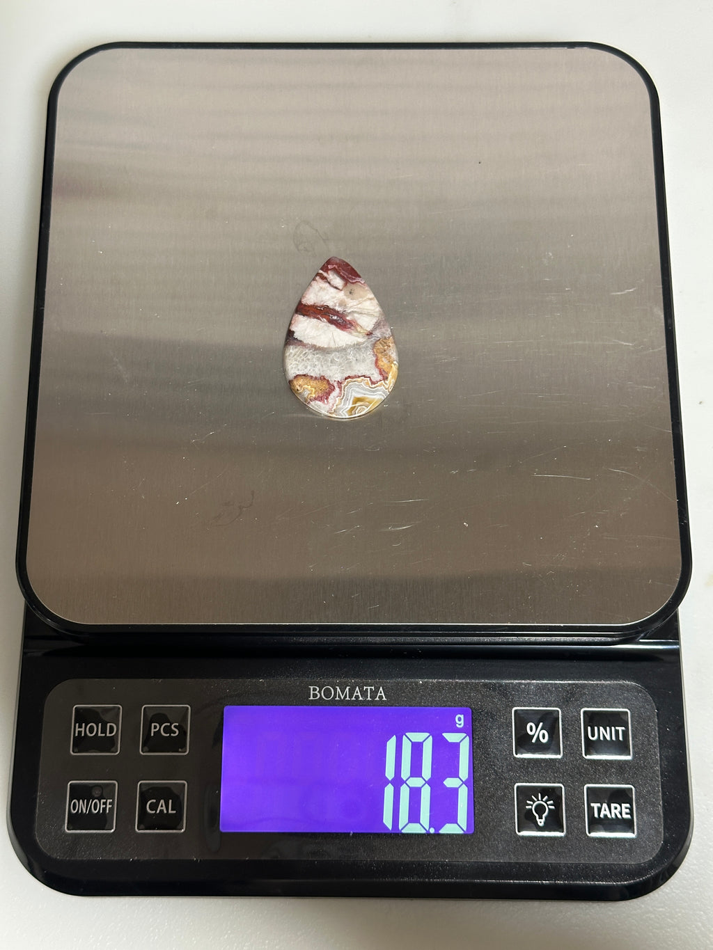 Crazy Lace Agate Cabochon-large loose teardrop gemstone for jewelry making