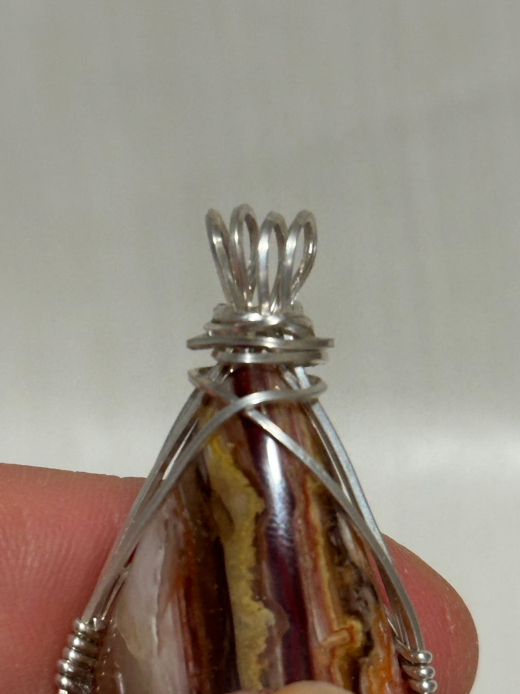 Candy & Wildfire Opal Pendant-ULTRA RARE Hyalite-Hand Cut Polished Designer Gemstone Wrapped in Tarnish Resistant Argentium Silver