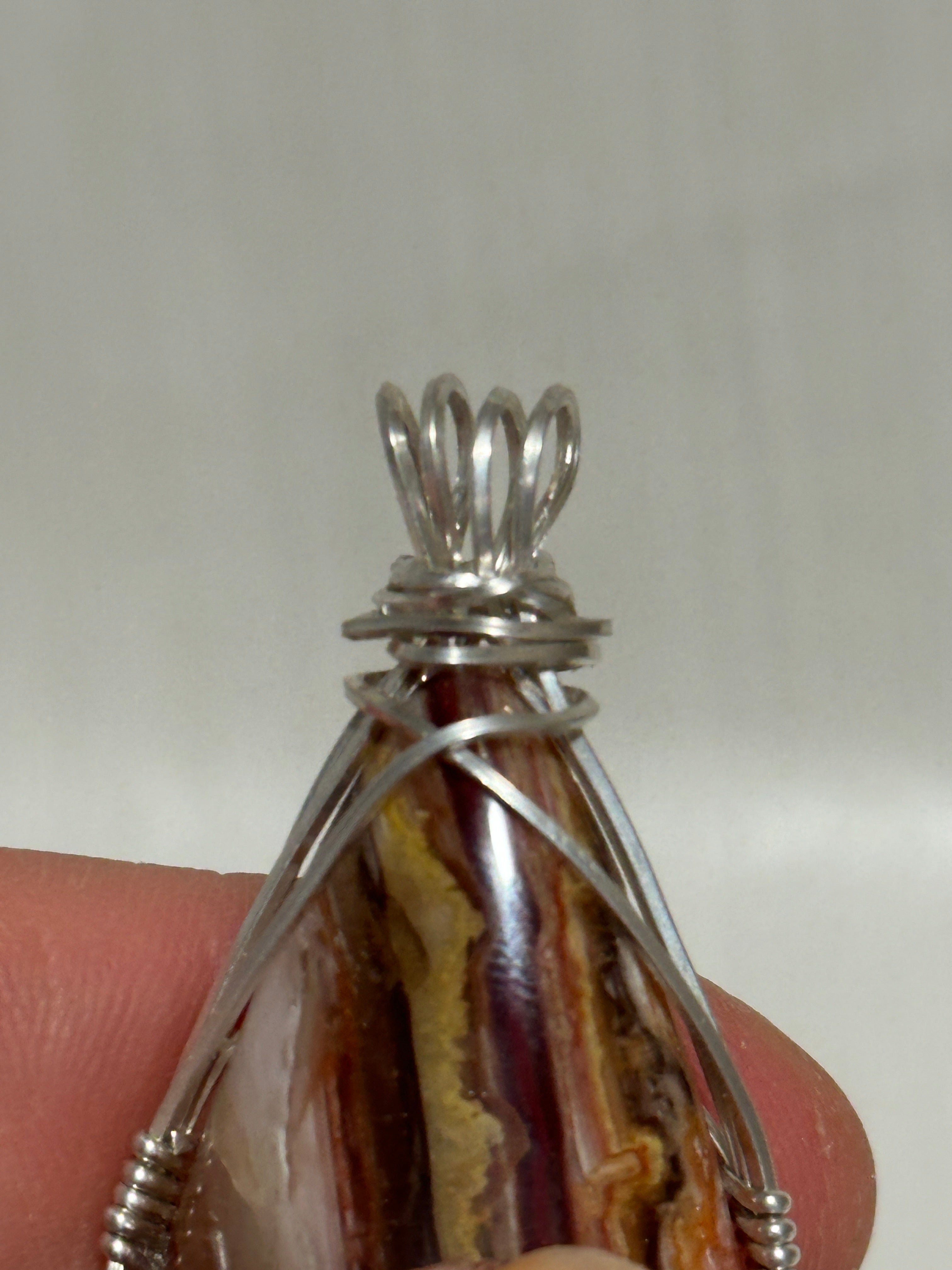 Candy & Wildfire Opal Pendant-ULTRA RARE Hyalite-Hand Cut Polished Designer Gemstone Wrapped in Tarnish Resistant Argentium Silver