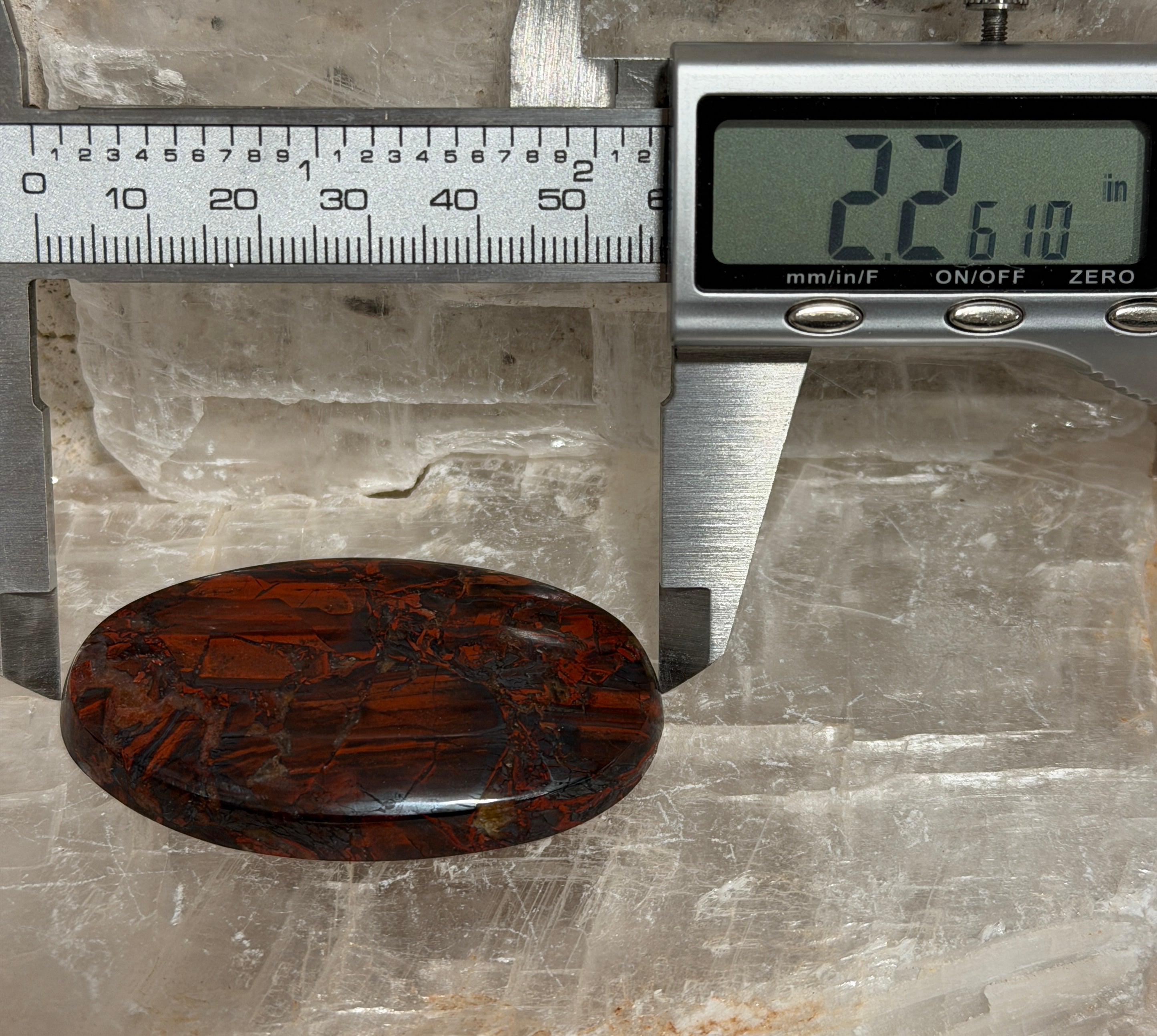 Tabu Tabu Cabochon-LARGE Brecciated Jasper Gemstone-Hand Cut Polished Designer Statement Cab for Jewelry Making