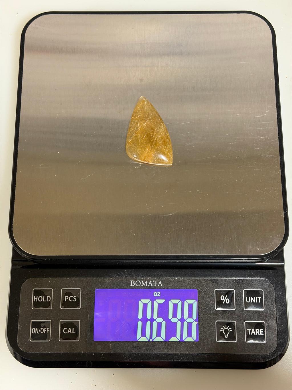 Golden Rutilated Quartz Cabochon- Large Statement Gemstone-Golden Rutile Quartz