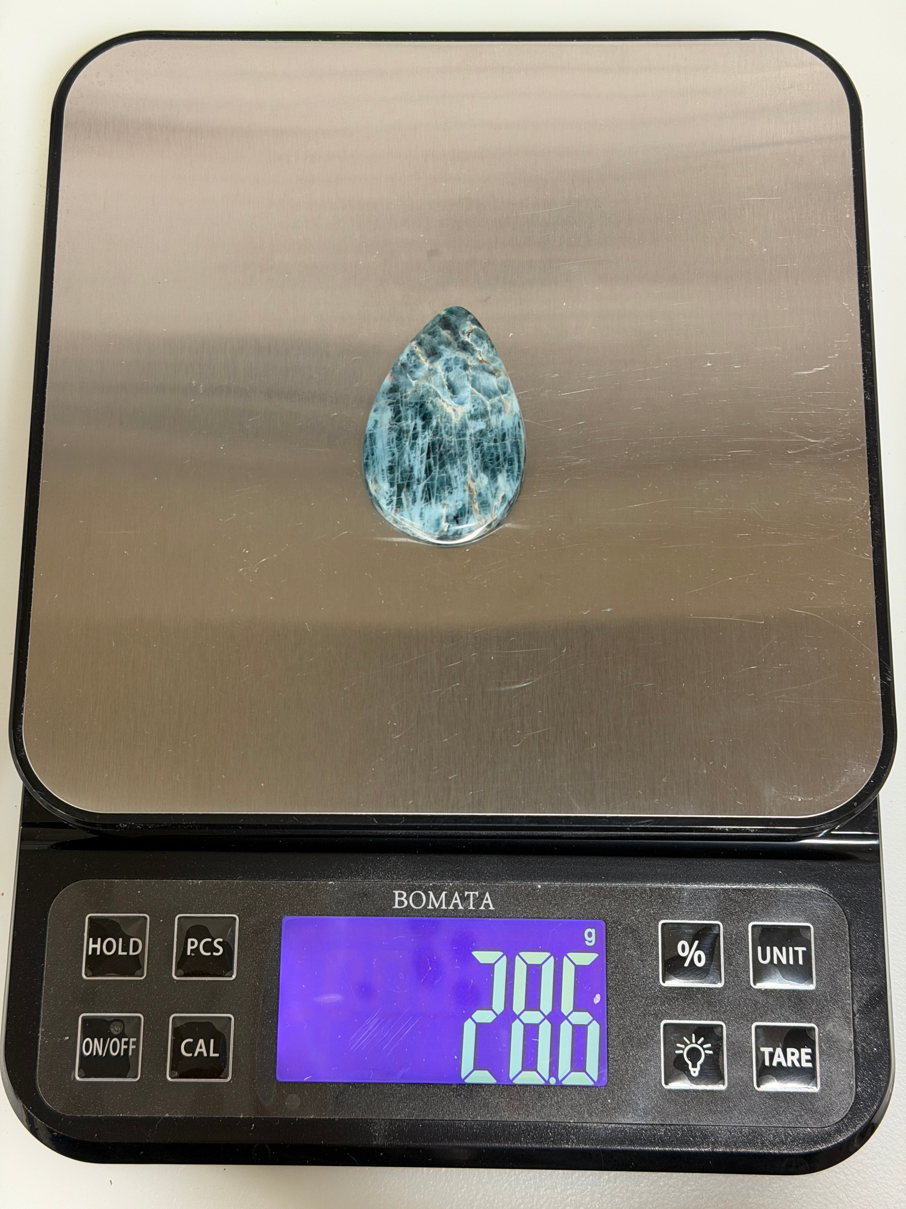 Natural Blue Apatite Cabochon-LARGE Hand Cut & Polished Designer Gemstone for Jewelry Making