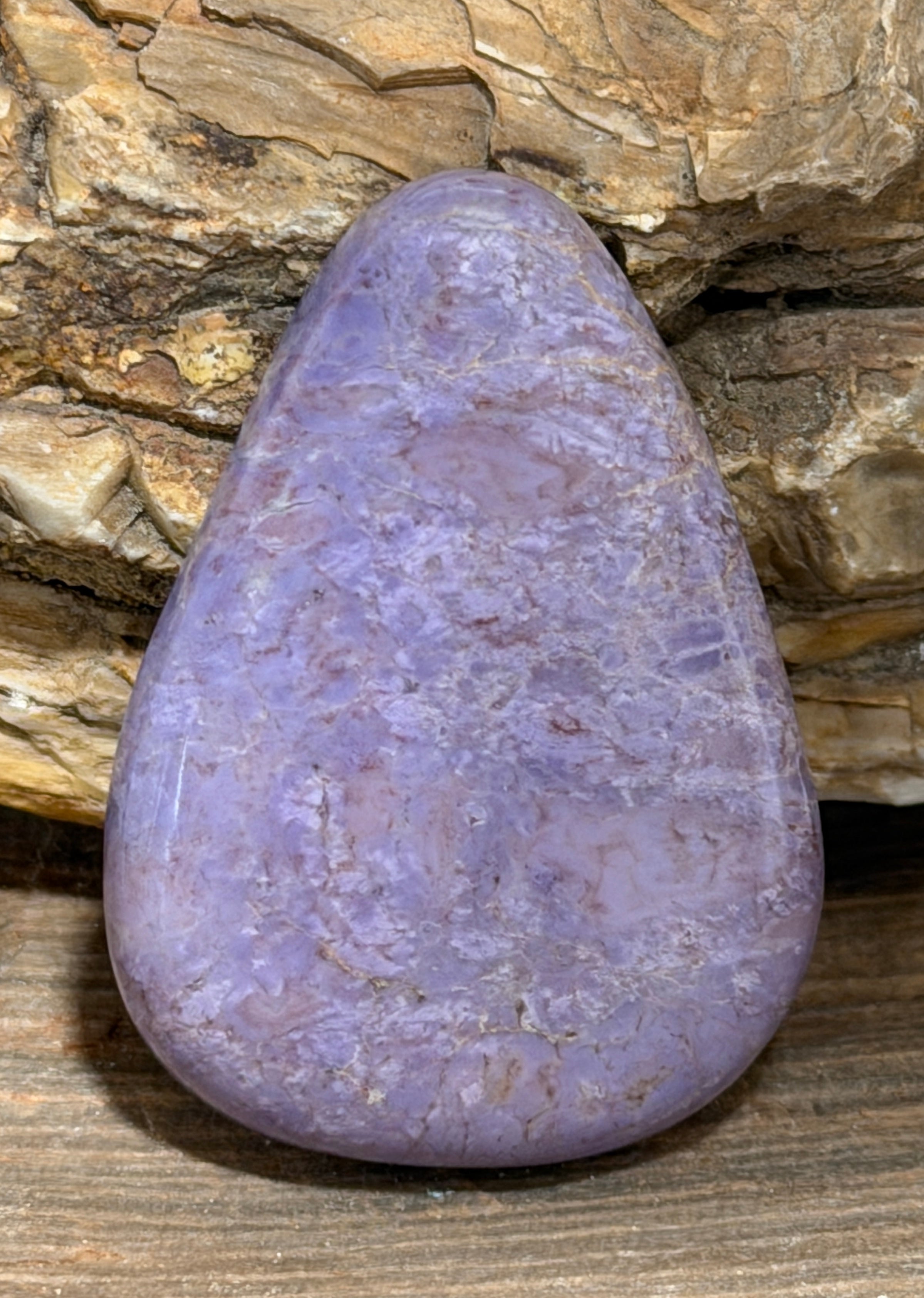 Purple Jade Cabachon-LARGE Pear-shaped Polished Natural Hand Cut Gemstone for Jewelry Making