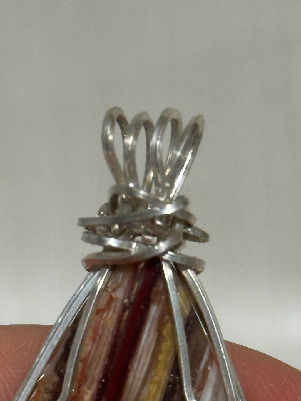 Candy & Wildfire Opal Pendant-ULTRA RARE Hyalite-Hand Cut Polished Designer Gemstone Wrapped in Tarnish Resistant Argentium Silver