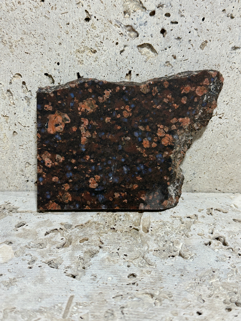 Llanite Slab-natural unpolished Rhyolite-Texas stone for lapidary use
