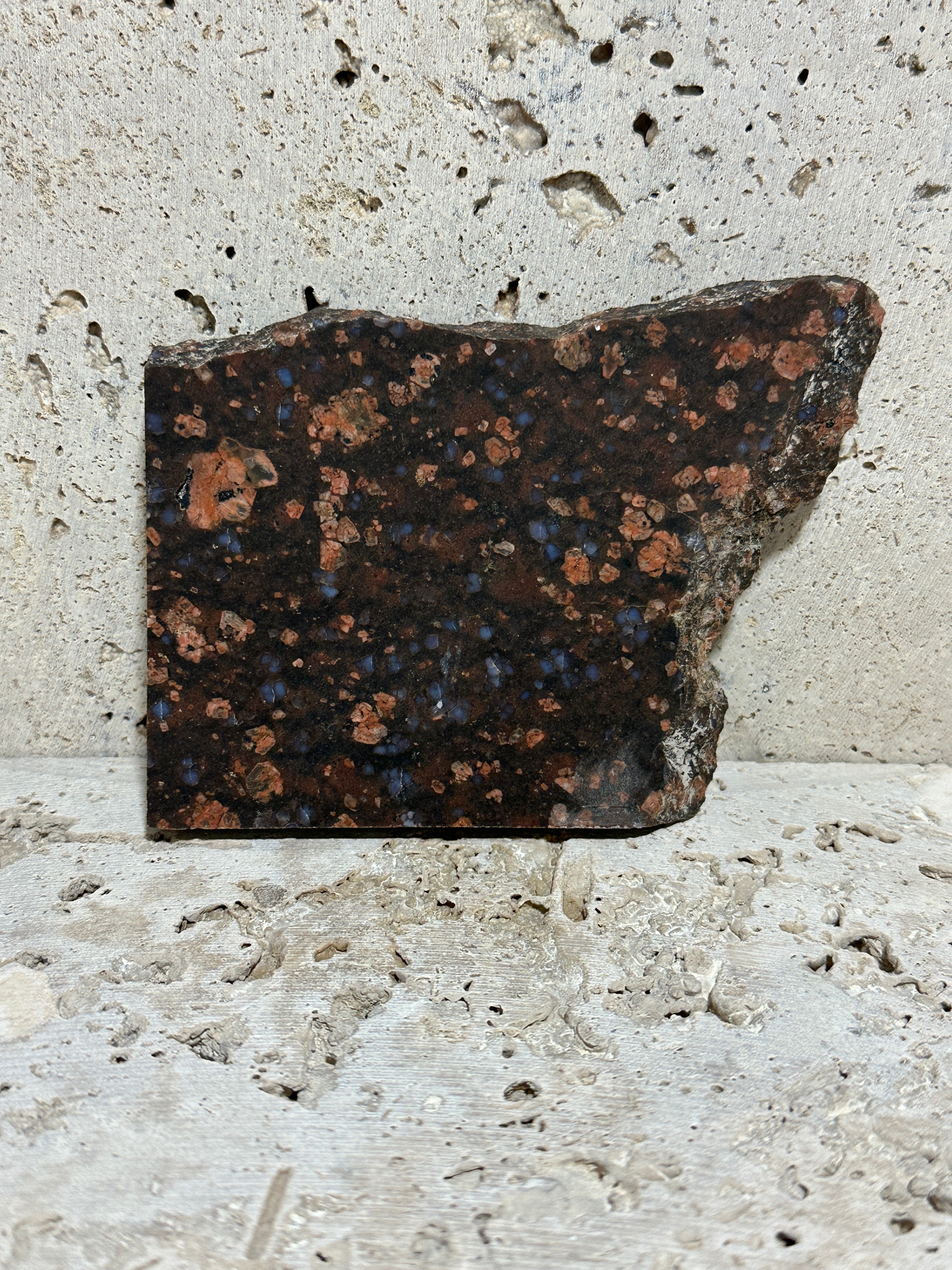 Llanite Slab-natural unpolished Rhyolite-Texas stone for lapidary use