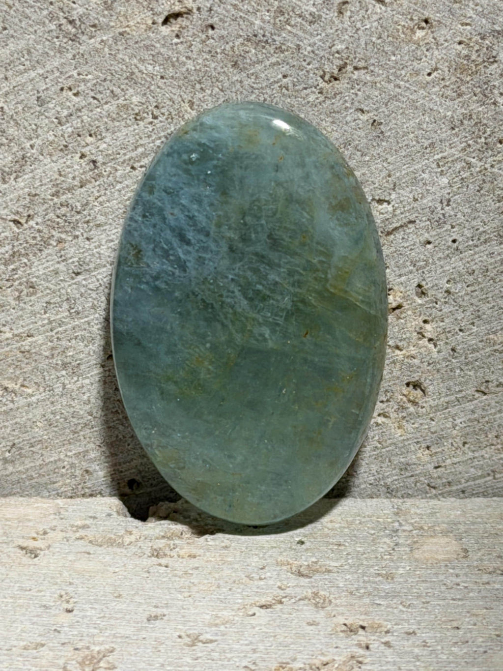 Aquamarine Cabochon, Natural Blue Green Aquamarine, Large Oval Gemstone, Hand Cut Collector Stone