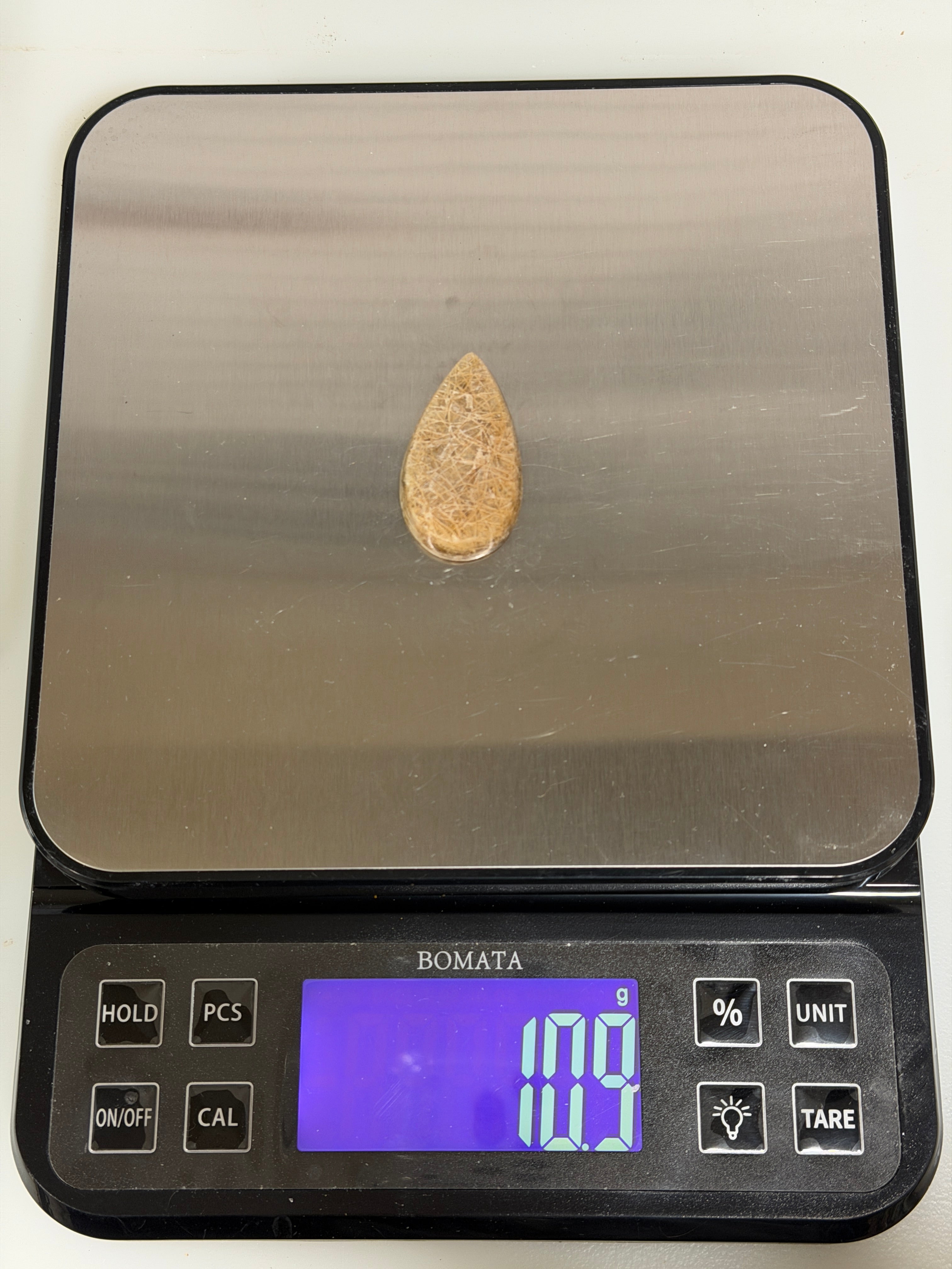 Hyalite Cabochon-Utah Spider Web Opal-Designer Teardrop Gemstone for Jewelry Making-Ultra Rare