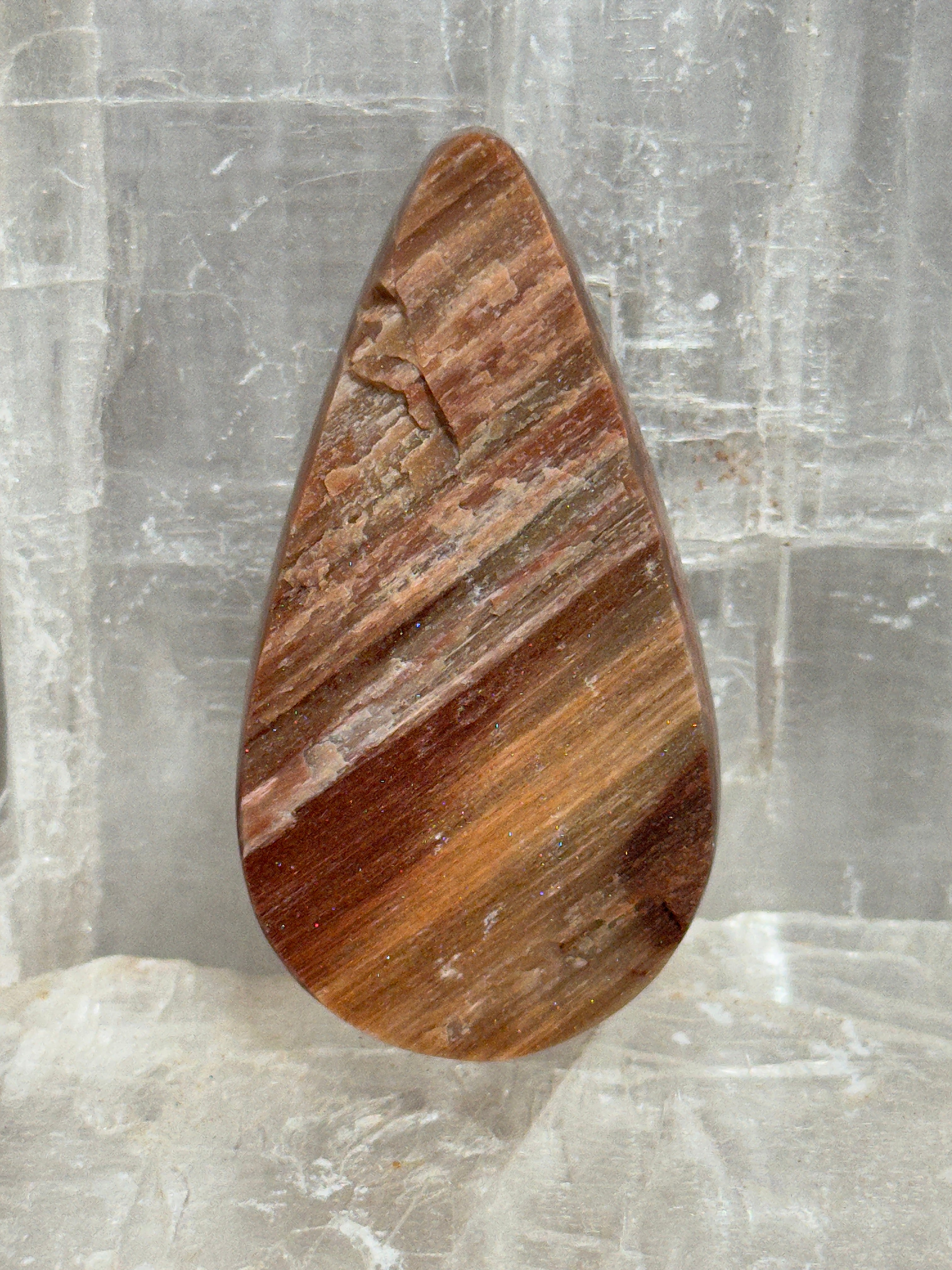Petrified Wood Cabochon-Jasperized rough front large loose stone for jewelry making