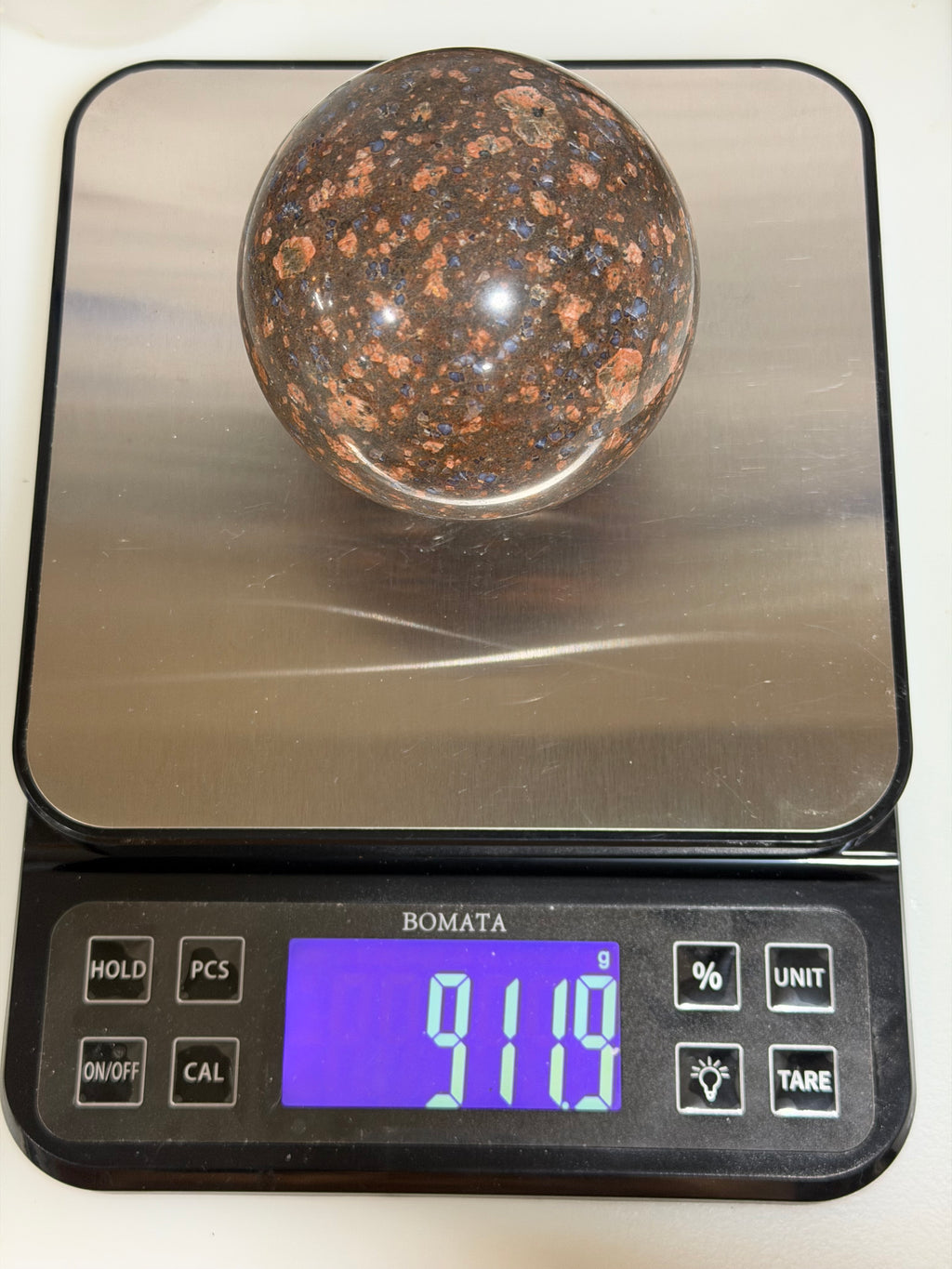 Texas Llanite Sphere – Large 3.43” Hand Polished Stone – 911.9 grams