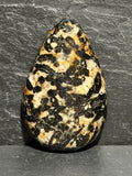 Black Tourmaline in Quartz & Feldspar Cabochon, Large Teardrop Cab, Natural Stone Cabochon, 2.04 inches