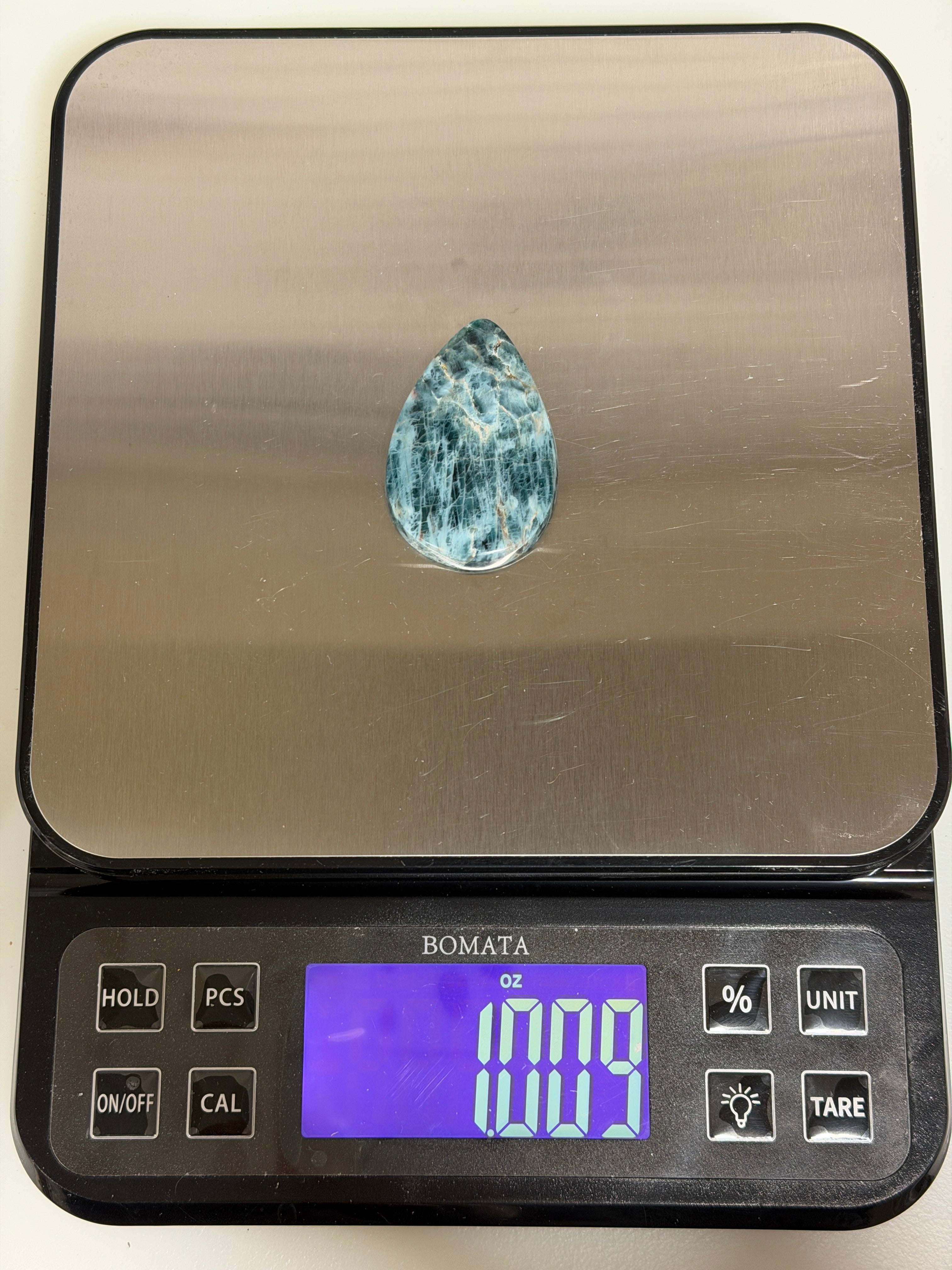 Natural Blue Apatite Cabochon-LARGE Hand Cut & Polished Designer Gemstone for Jewelry Making