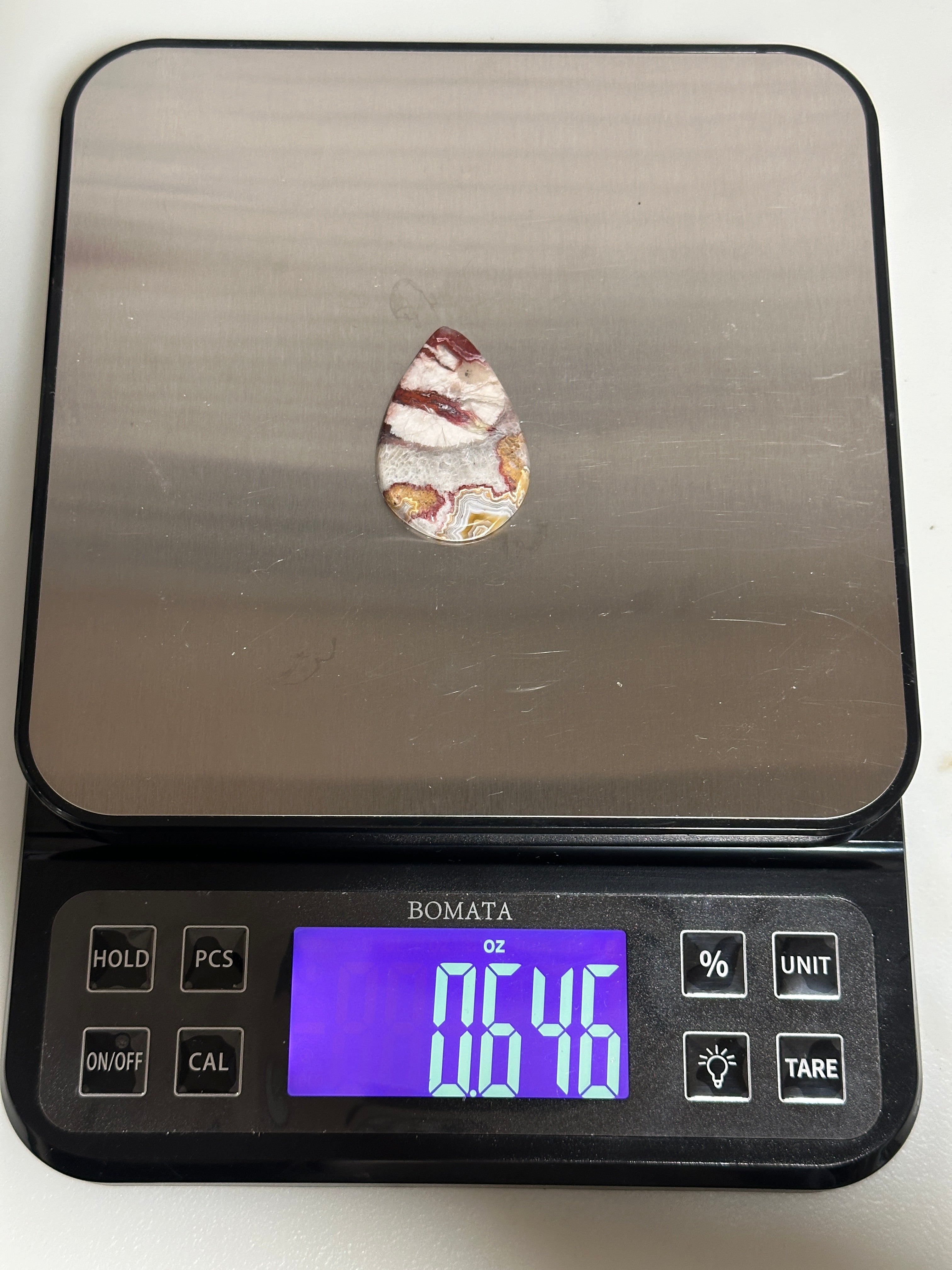 Crazy Lace Agate Cabochon-large loose teardrop gemstone for jewelry making