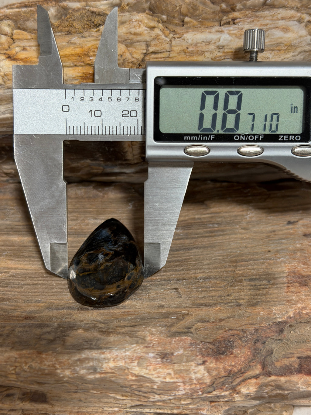 Pietersite Cabochon-Double Sided Polished Blue & Gold Pietersite-Designer Hand Cut Teardrop for Wire Wrapping