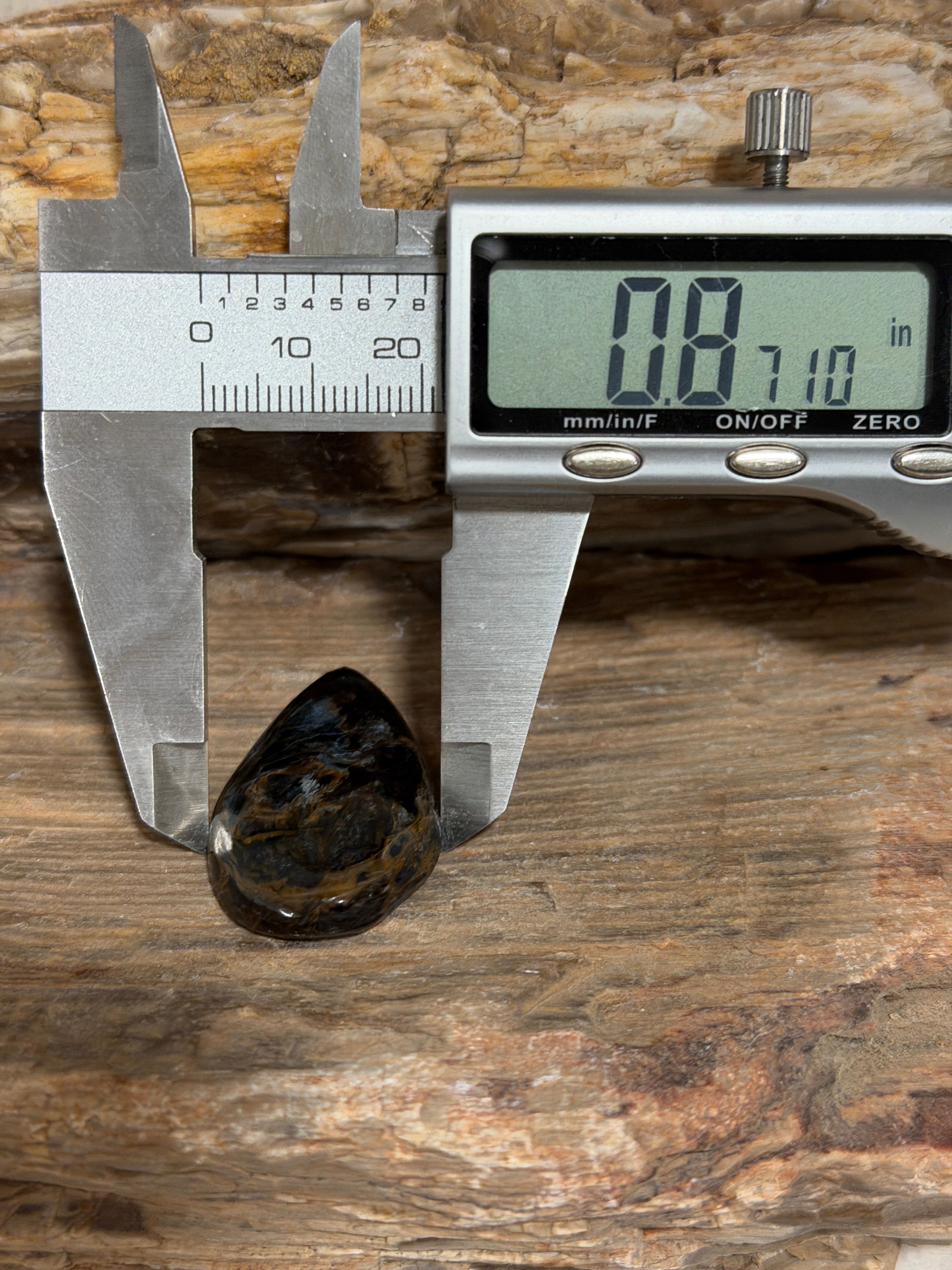 Pietersite Cabochon-Double Sided Polished Blue & Gold Pietersite-Designer Hand Cut Teardrop for Wire Wrapping
