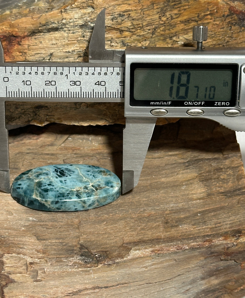 Natural Blue Apatite Cabochon-large skinny oval loose gemstone for jewelry making