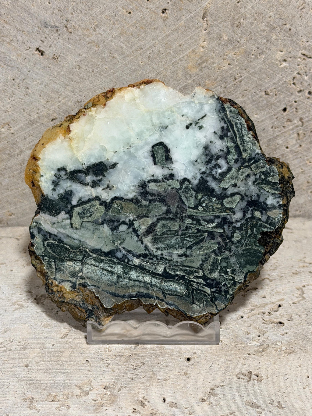 Dallasite Slab, Vancouver Island Lapidary Rough, Unpolished Gemstone, Natural Brecciated Stone, Canadian Rock Specimen