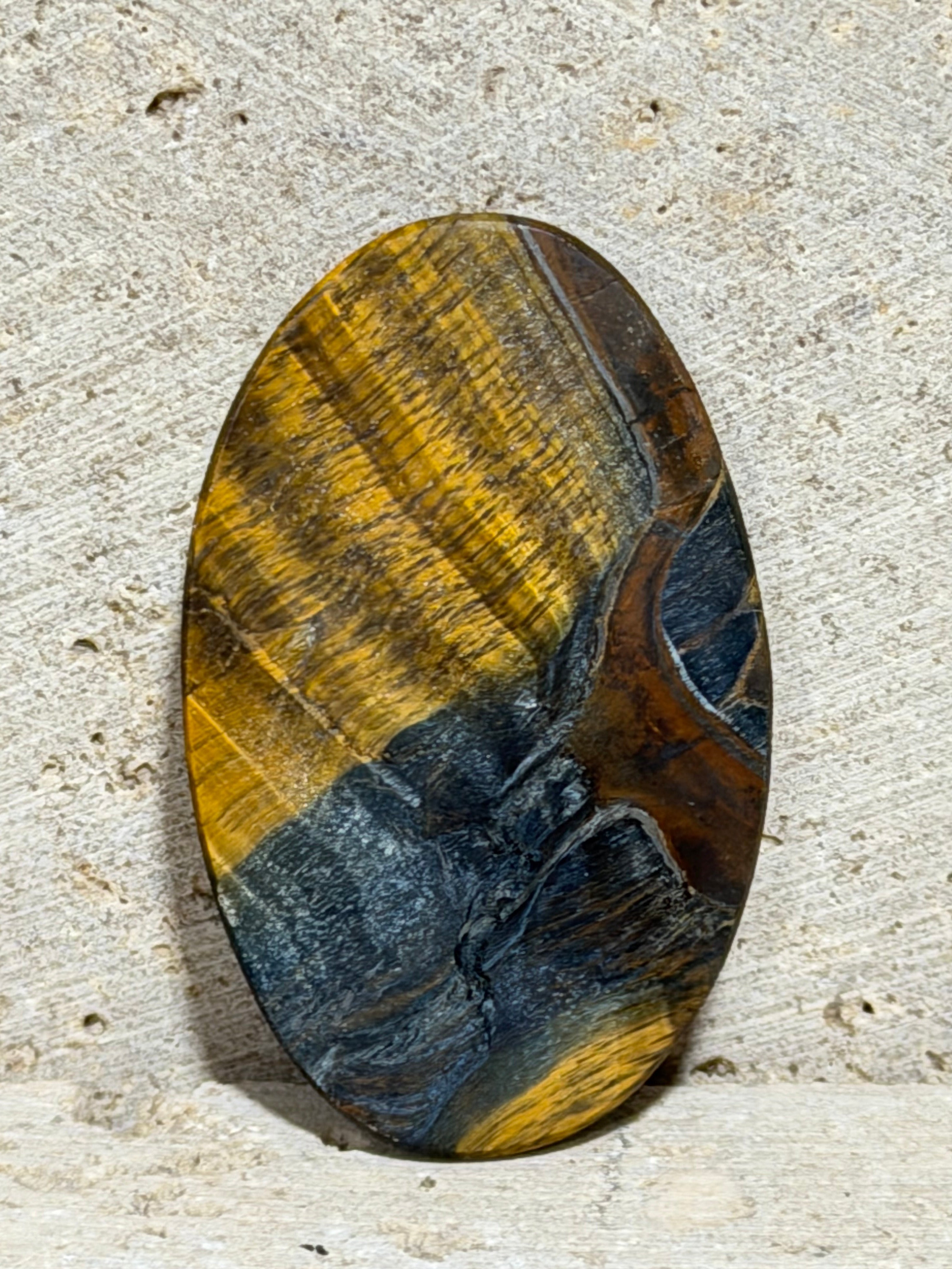 Blue Gold Tiger Eye-Large Cabochon