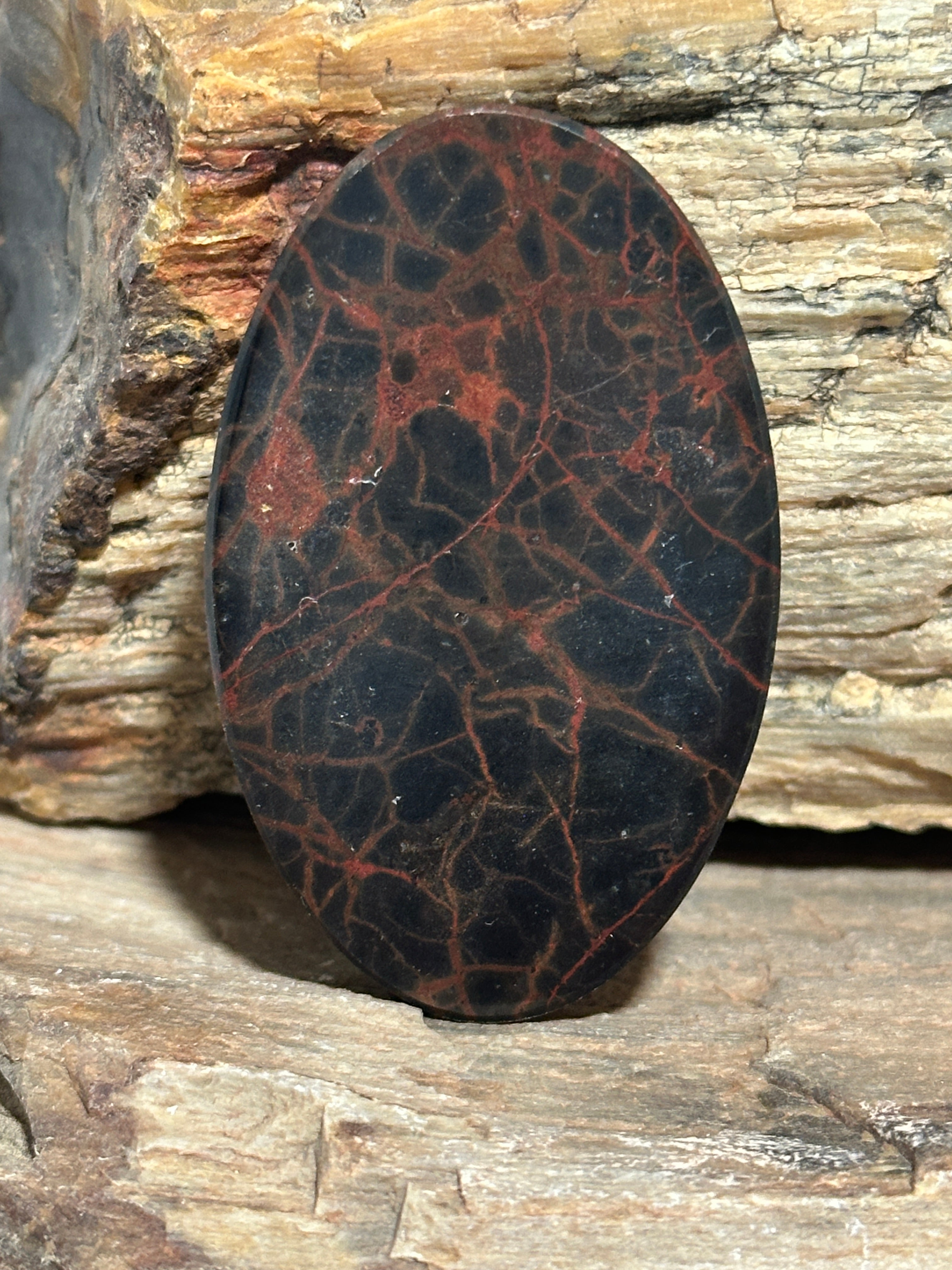 Spider-Man Jasper Cabochon-large loose oval gemstone for jewelry making