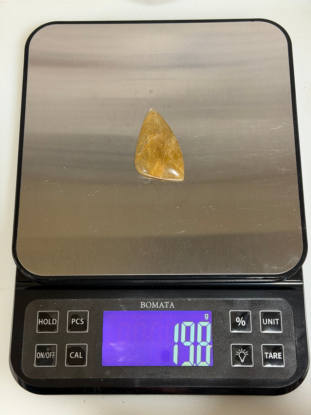 Golden Rutilated Quartz Cabochon- Large Statement Gemstone-Golden Rutile Quartz