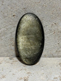 Gold Sheen Obsidian Cabochon, Tall Large Oval, Jalisco Mexico, Natural Gemstone for Jewelry Making