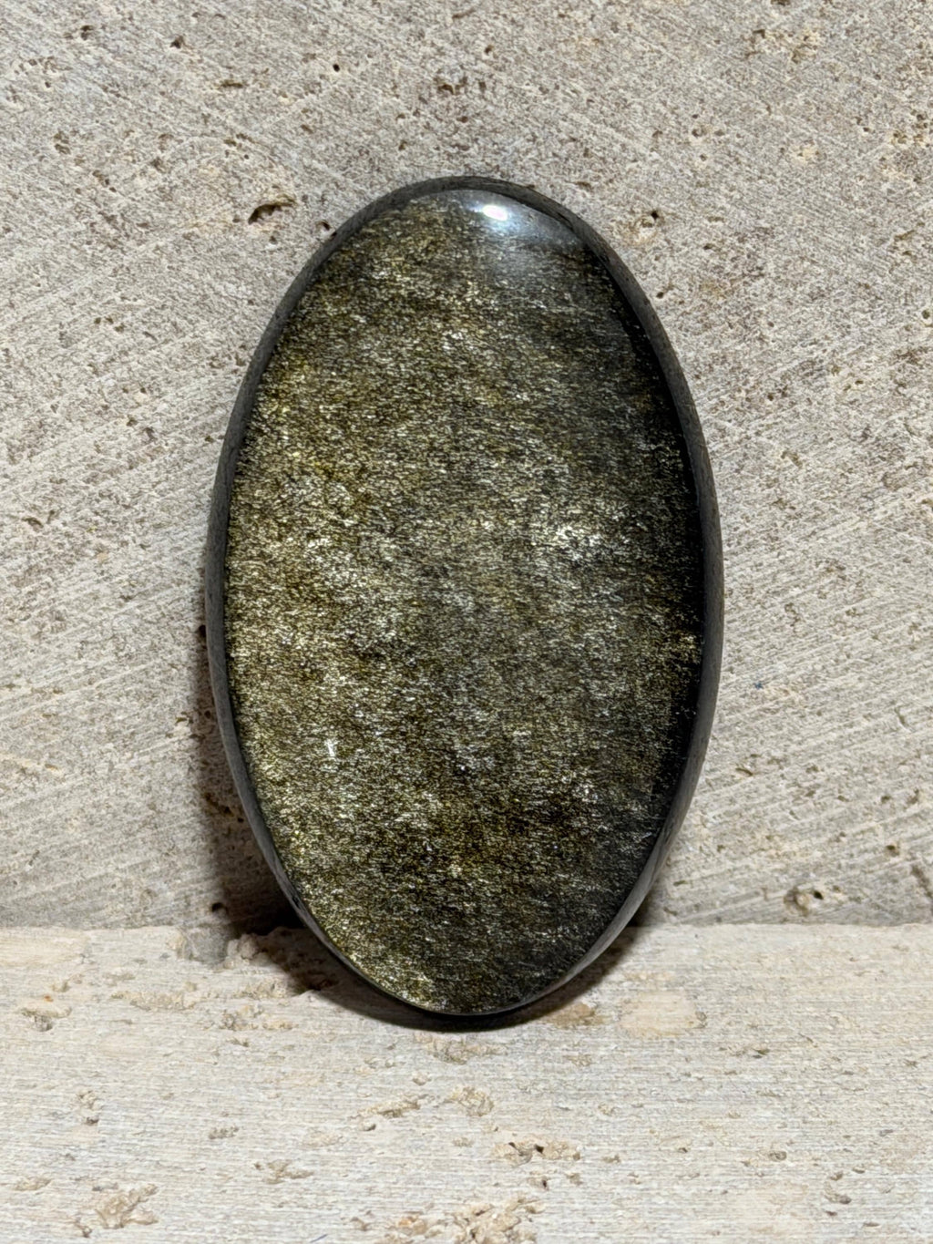 Gold Sheen Obsidian Cabochon, Large Oval, Jalisco Mexico, Natural Gemstone for Jewelry Making
