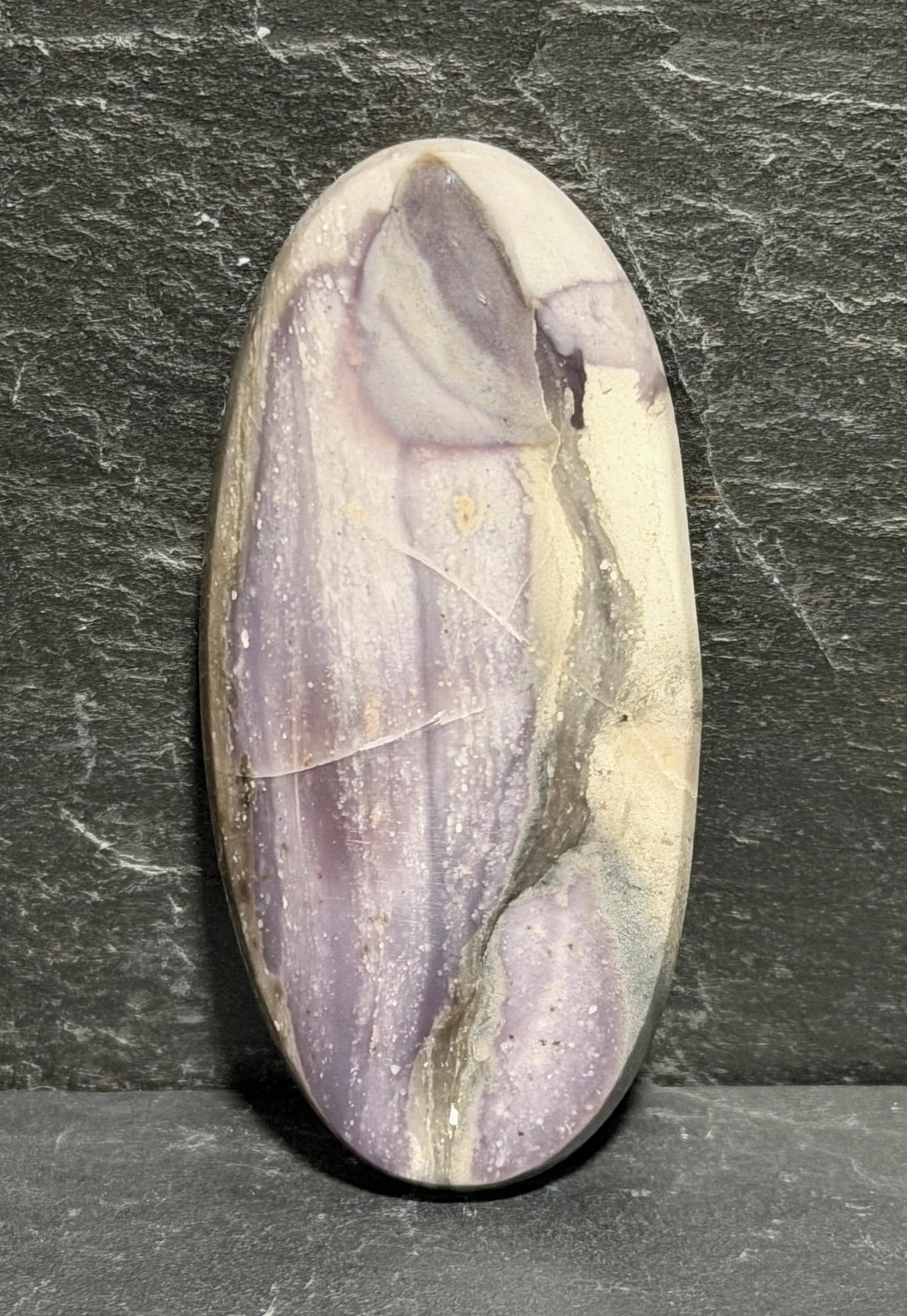 Hyacinth Jasper Cabochon, Lavender Purple Jasper, Large Oval Cabochon, Natural Stone Cab, Collector Lapidary Stone