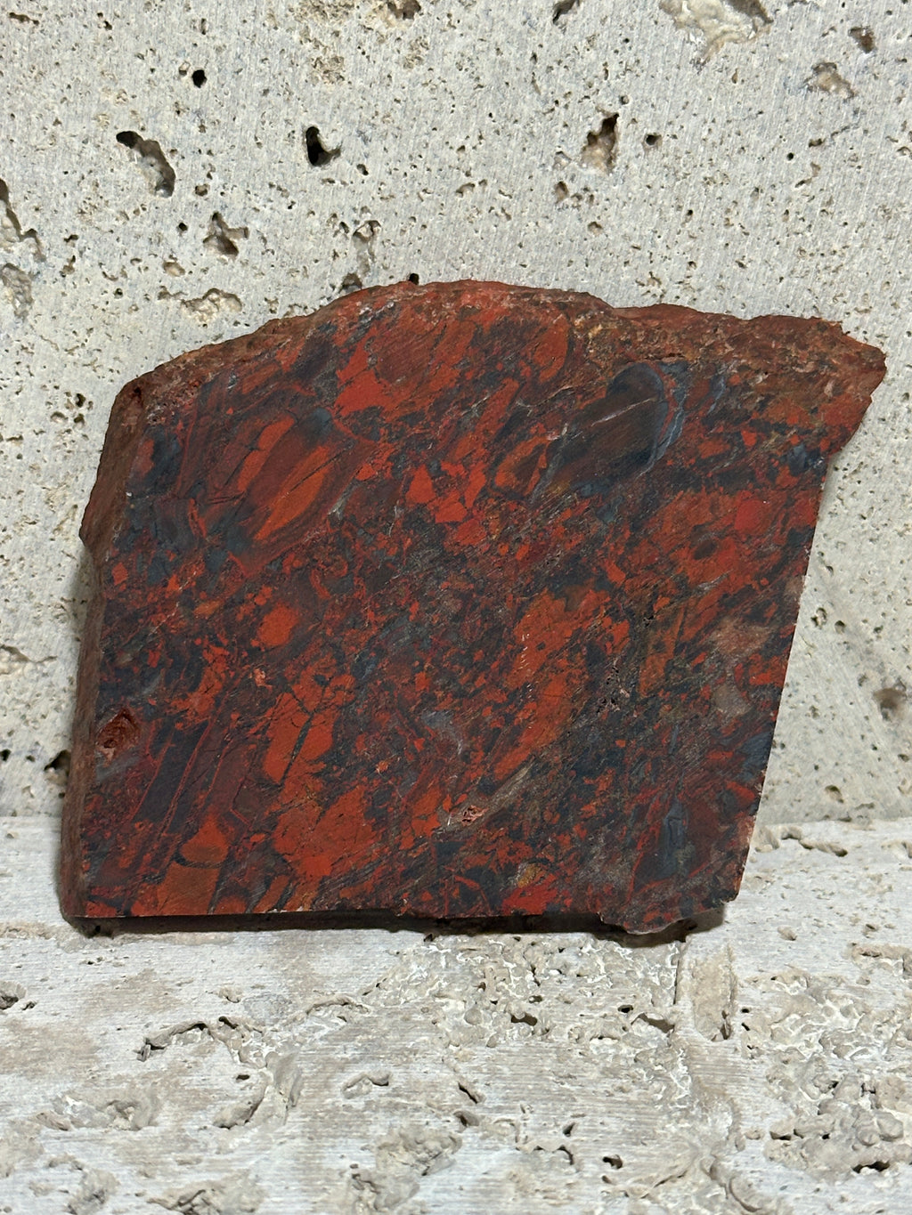 Tabu Tabu Slab-unpolished natural brecciated Jasper stone for lapidary use