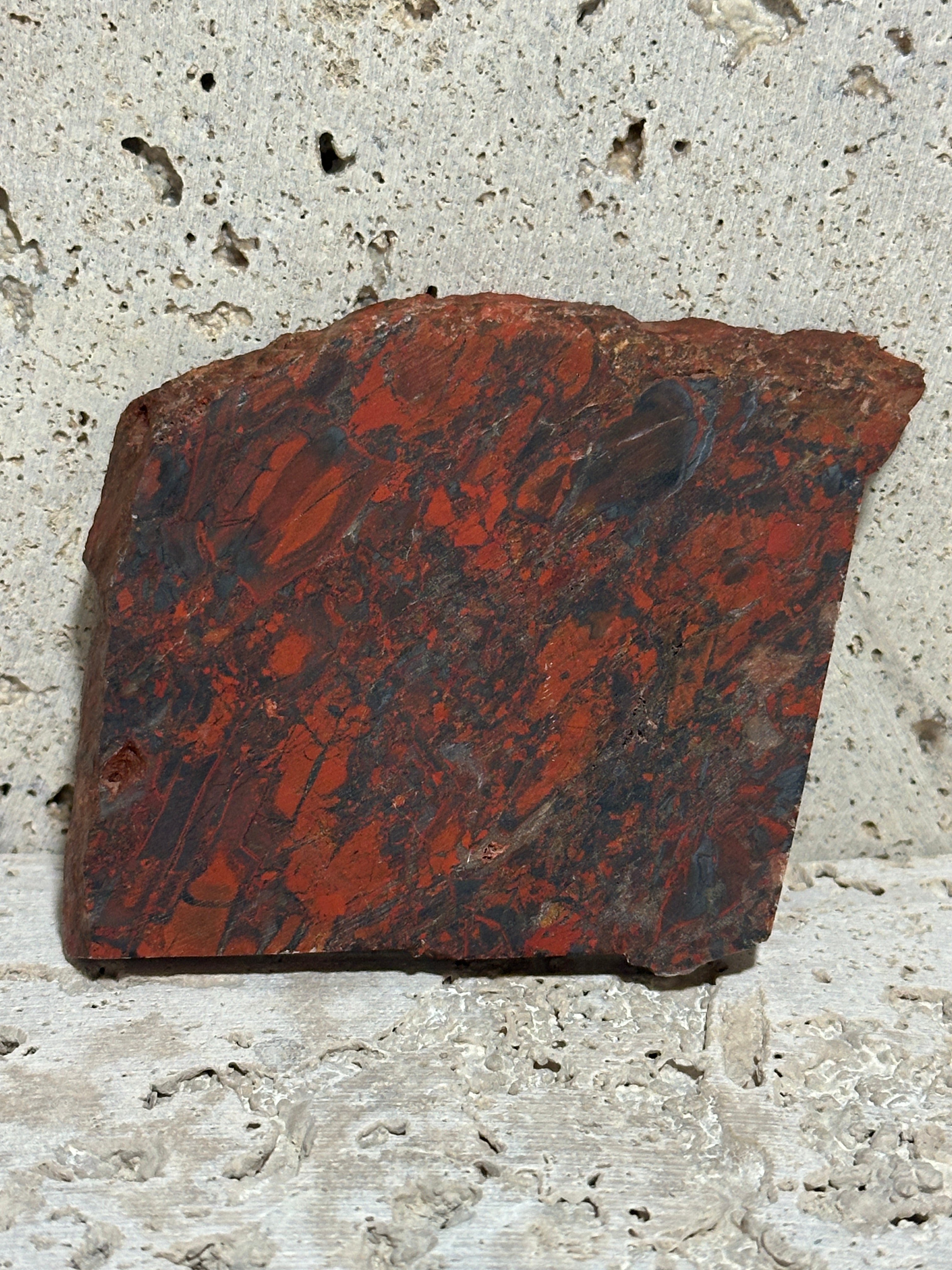 Tabu Tabu Slab-unpolished natural brecciated Jasper stone for lapidary use