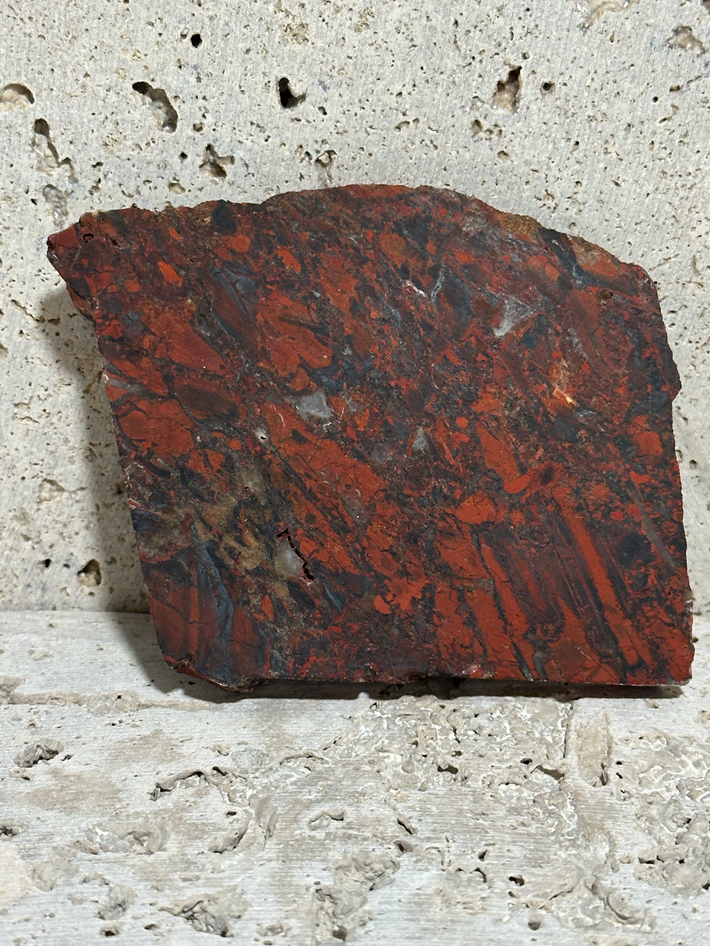 Tabu Tabu Slab-unpolished natural brecciated Jasper stone for lapidary use