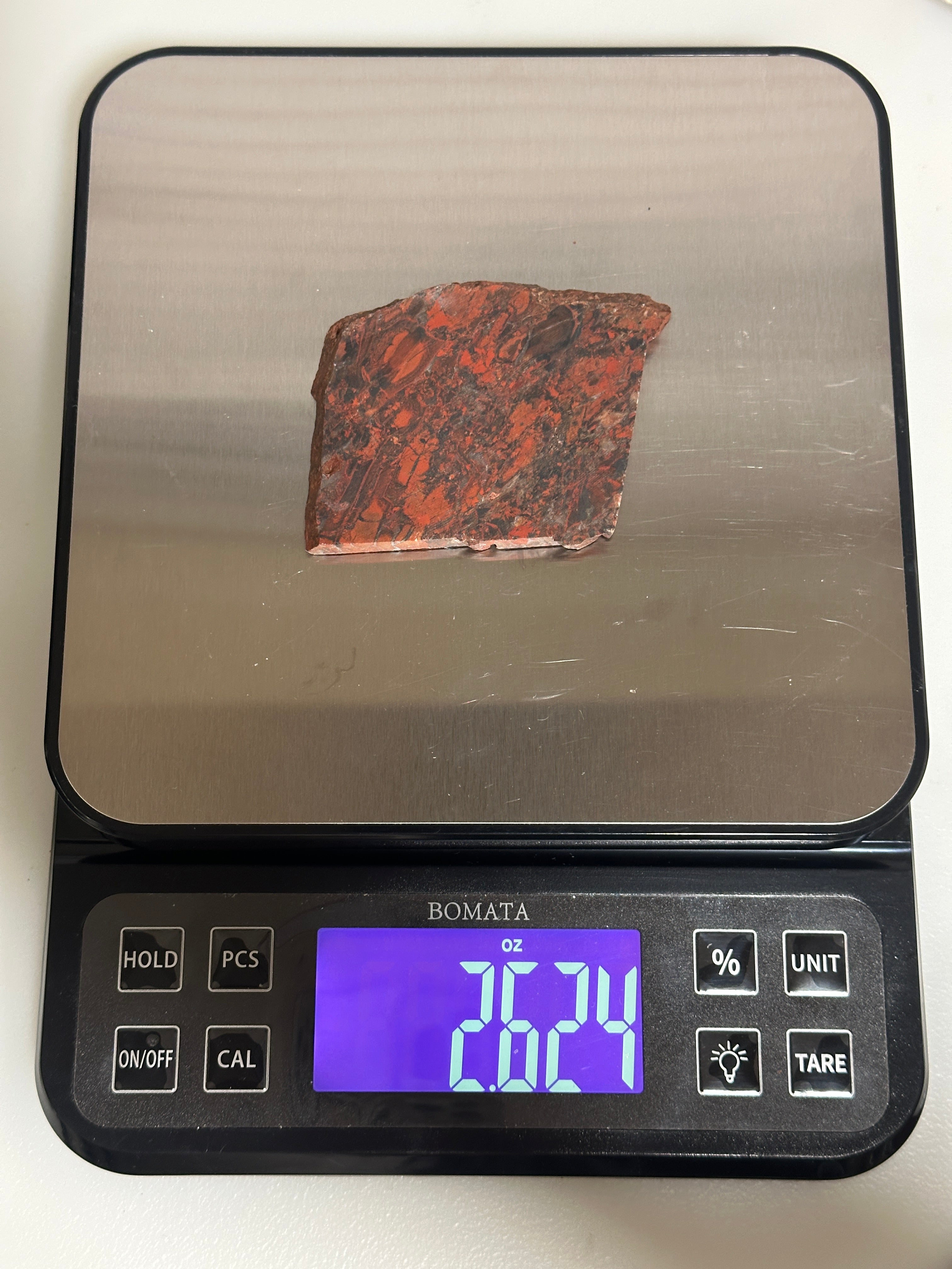 Tabu Tabu Slab-unpolished natural brecciated Jasper stone for lapidary use