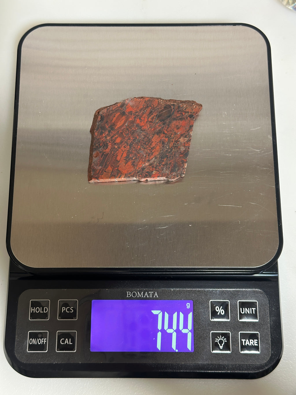 Tabu Tabu Slab-unpolished natural brecciated Jasper stone for lapidary use