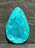 Inspiration Mine Gem Silica Cabochon, Chrysocolla Chalcedony, Large Blue Teardrop, Arizona Collector Gemstone